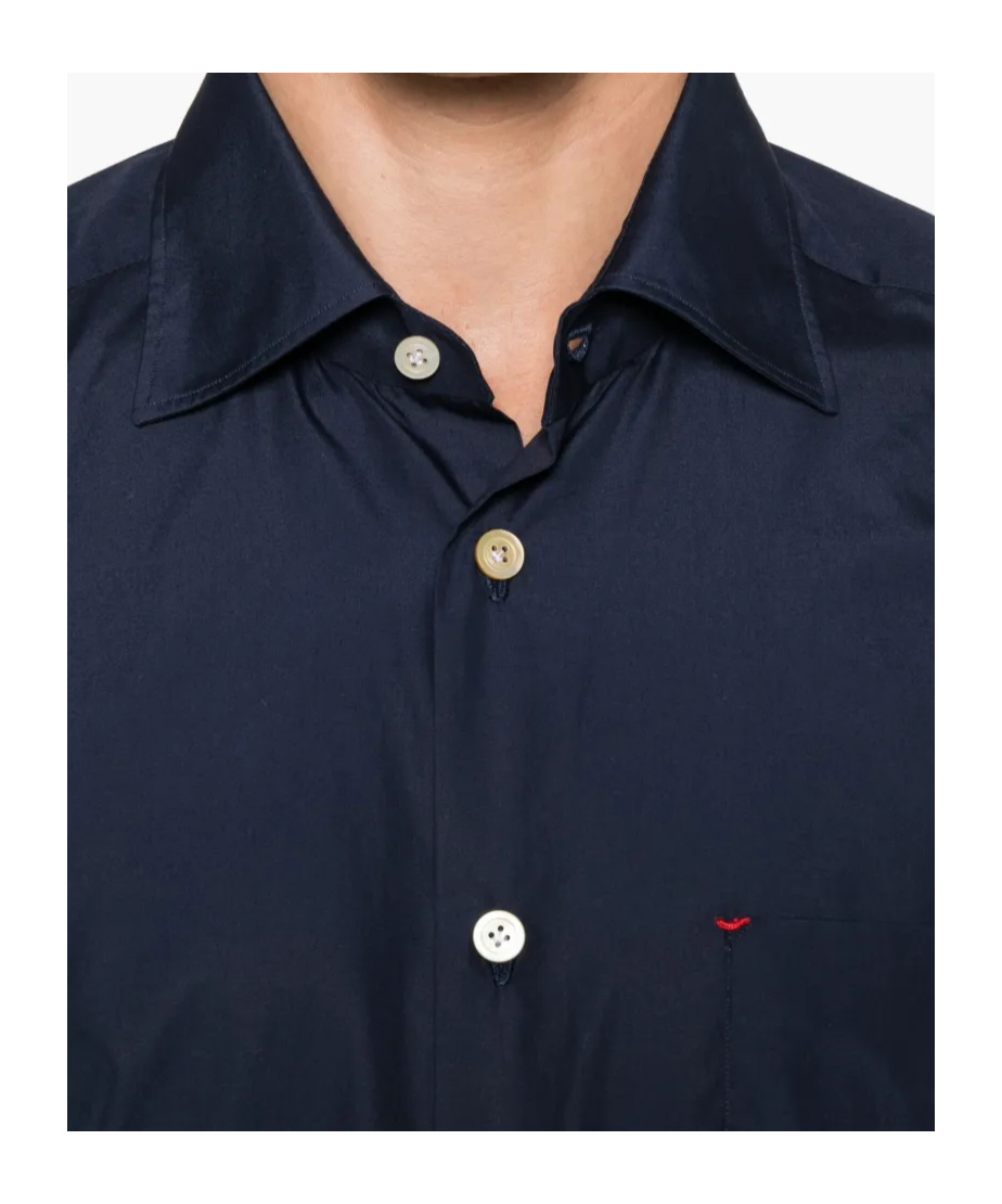 Kiton Long Sleeve Button Down Shirt In Blue