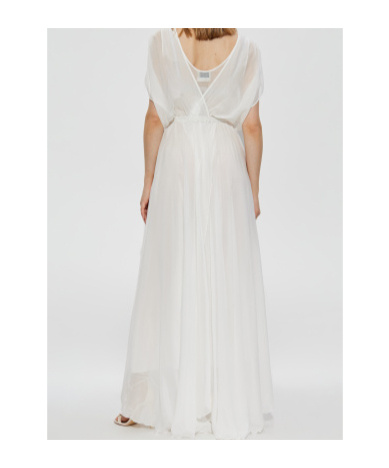 Forte Forte Sheer-overlay Maxi Dress In White