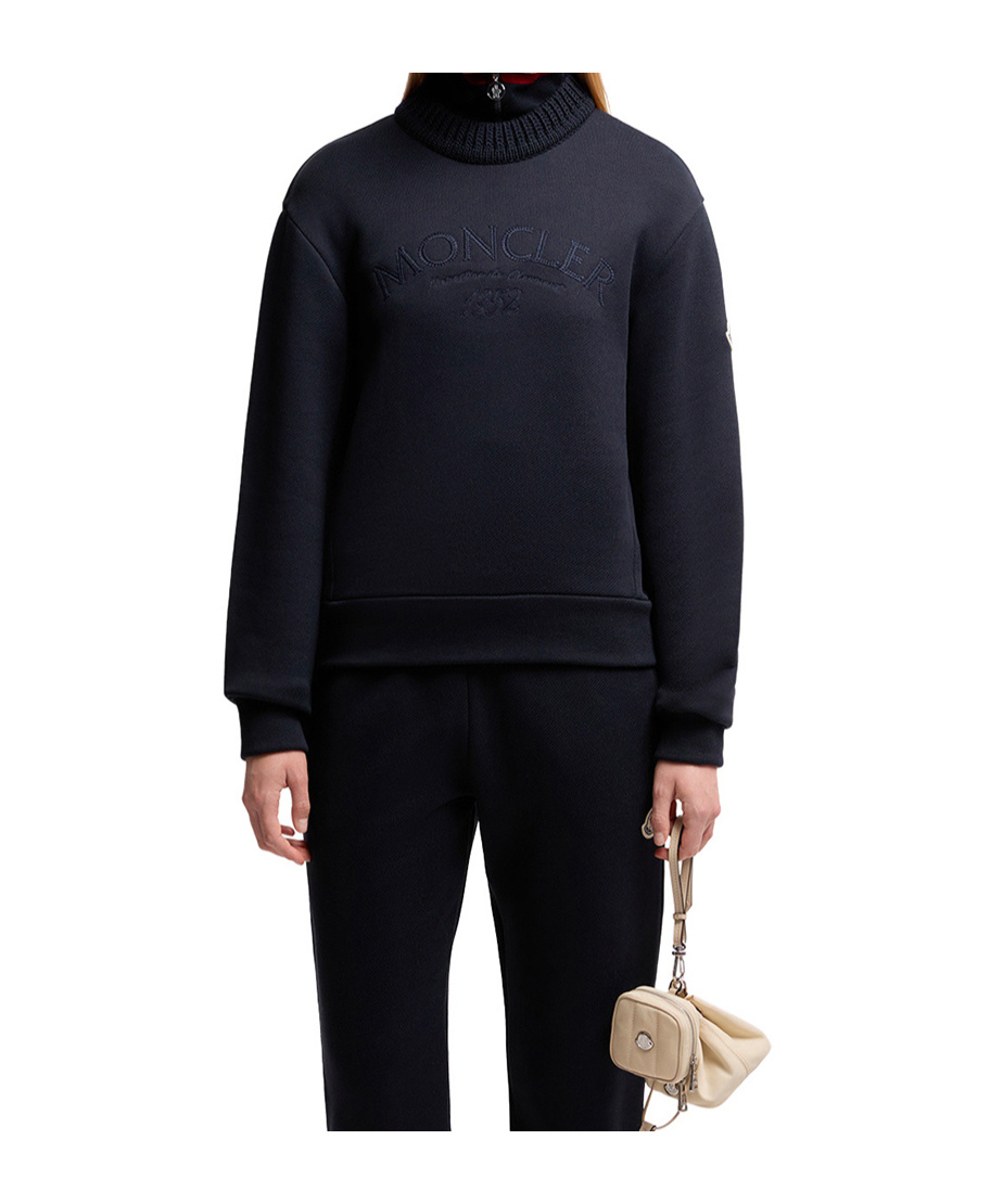 Moncler Long Sleeve Sweatshirt In Blue