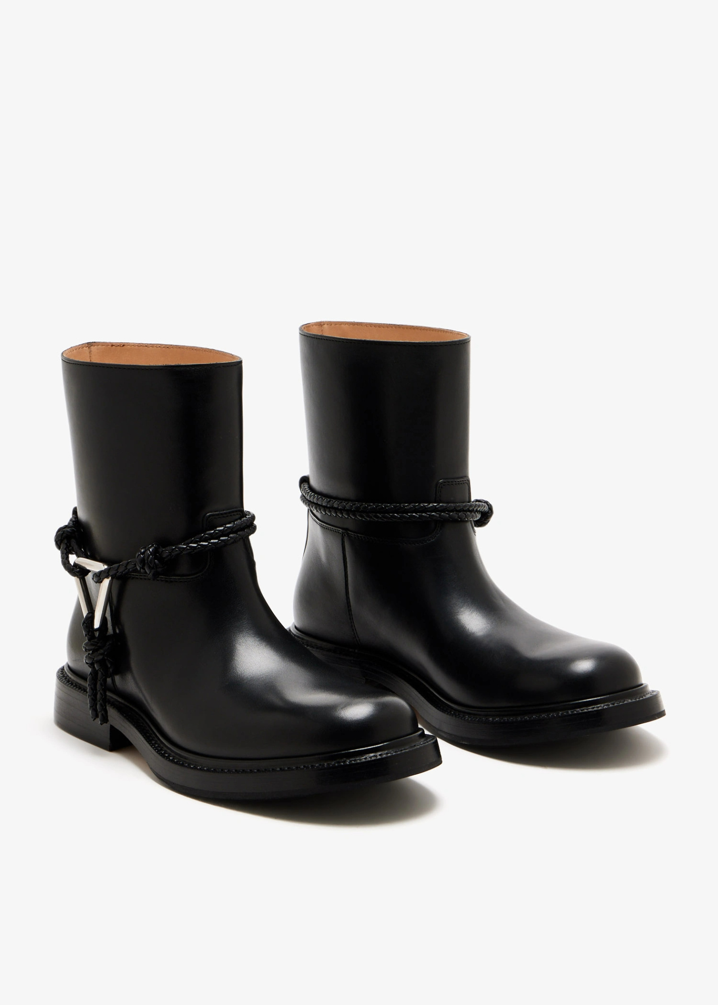 Bottega Veneta James Ankle Boots Featuring Decorative Hardware In Black