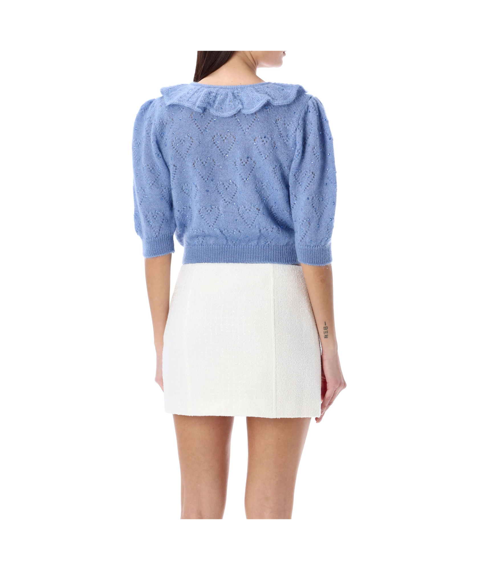 Alessandra Rich Hotfix Jumper In Blue