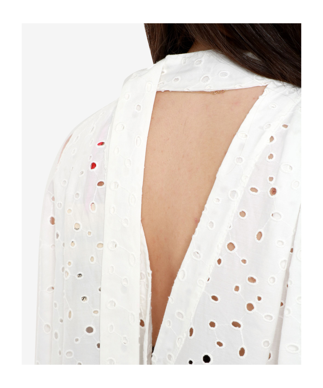 Semicouture Sleeveless Blouse In White