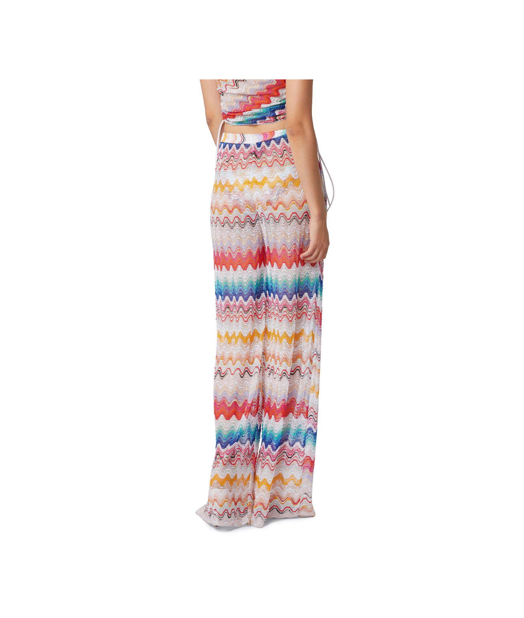 Missoni Wave Motif Cover Up Trousers With Lurex In Multicolor
