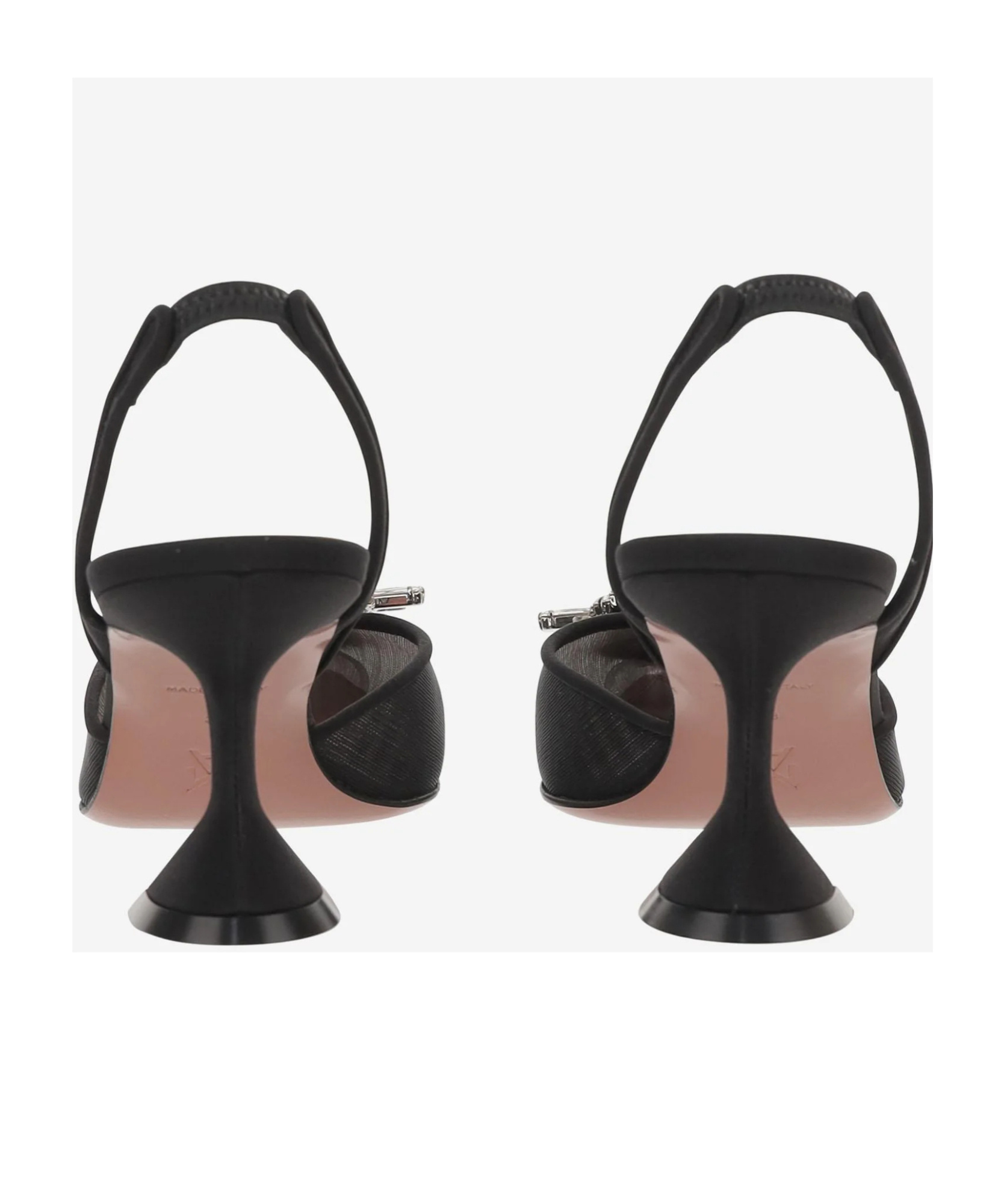 Amina Muaddi Pointed High-heeled Sandals In Black