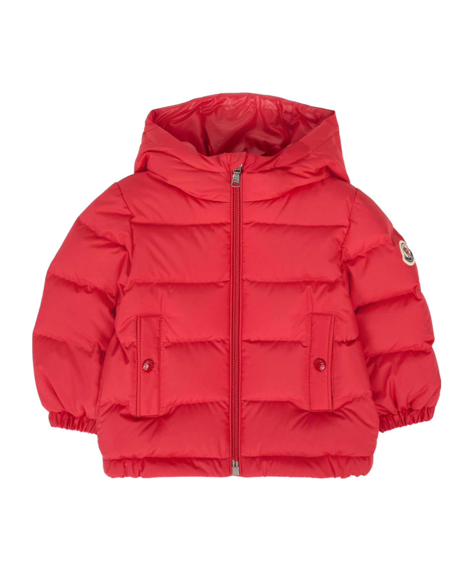 Moncler Long Sleeve Down Jacket In Red