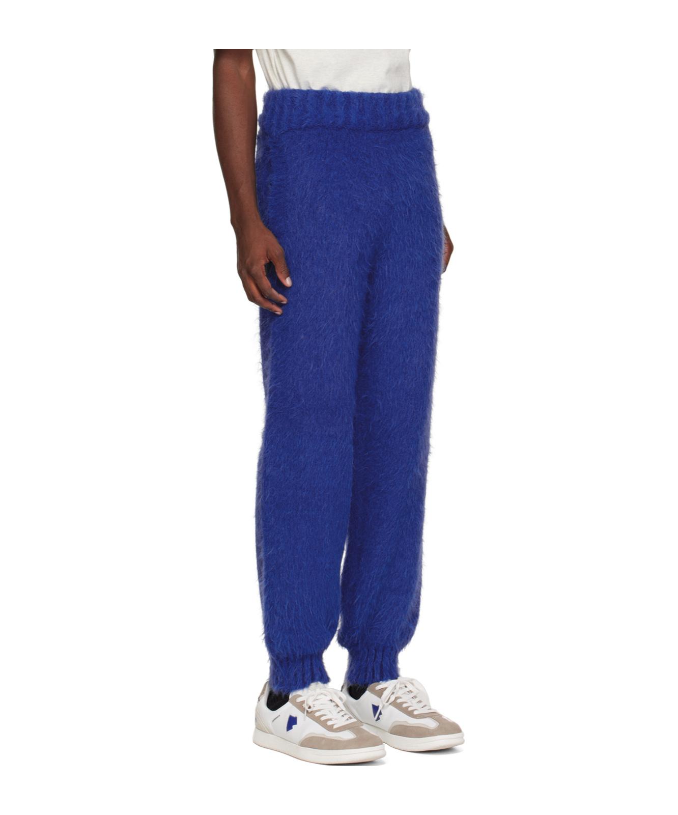 Ader Error Blue Distressed Sweatpants In Blue