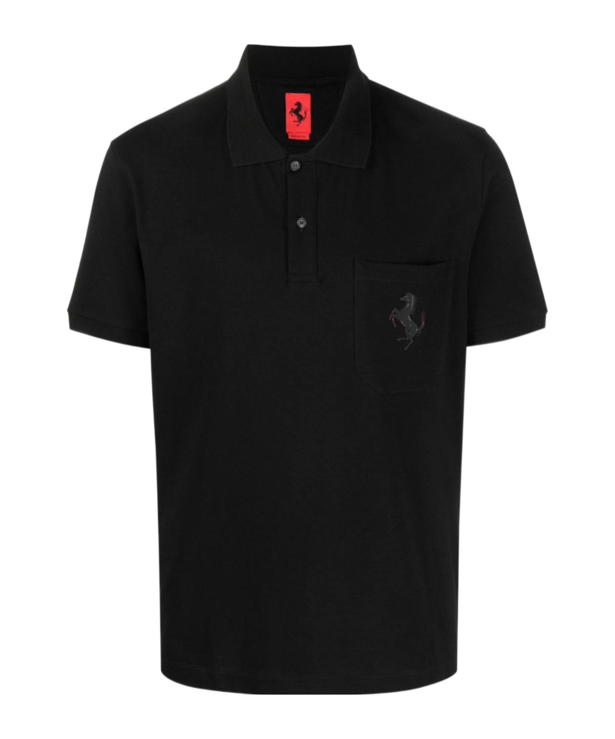 Ferrari Prancing Horse Polo Shirt In Black
