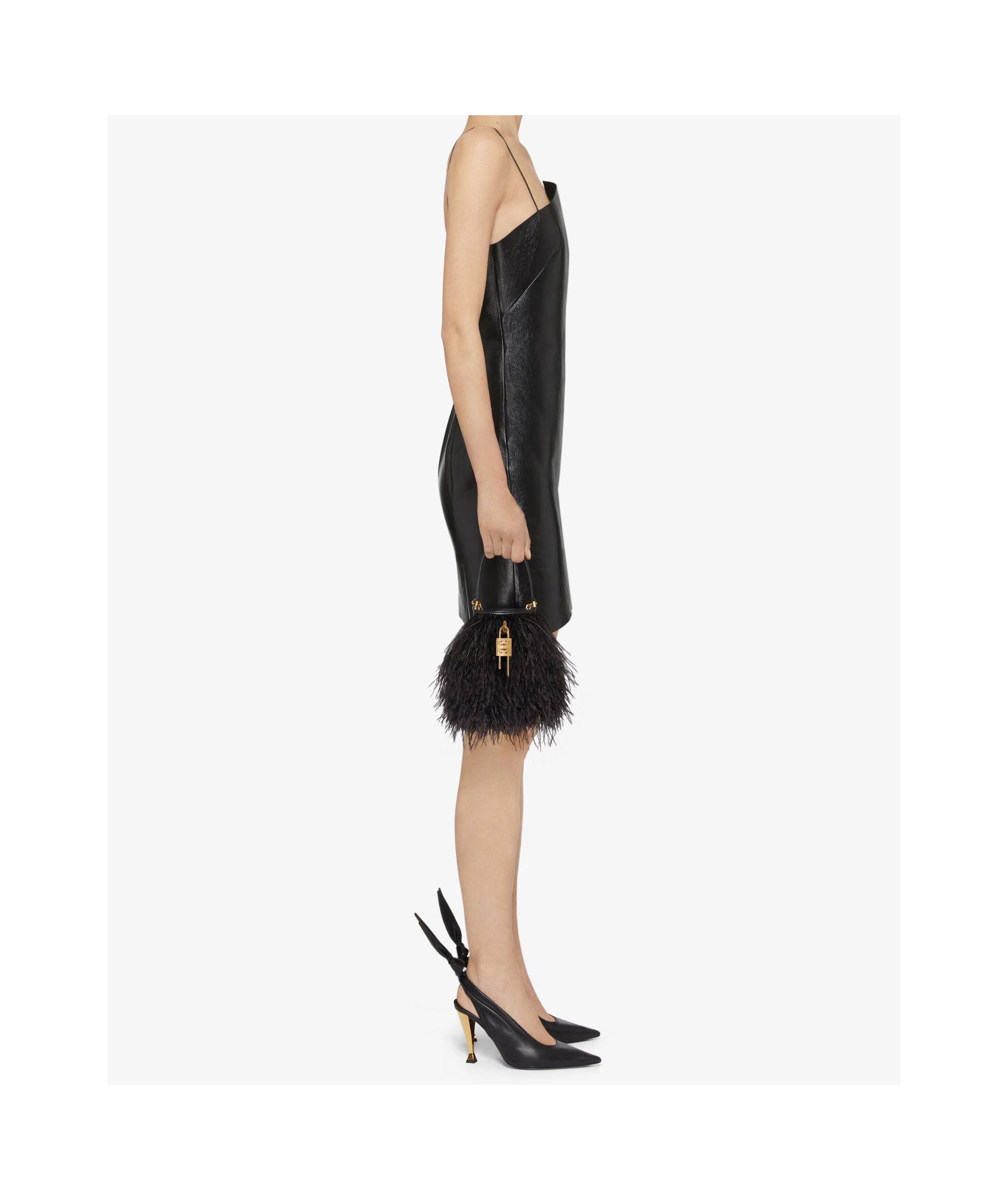 GIVENCHY ASYMMETRIC DRESS IN LEATHER