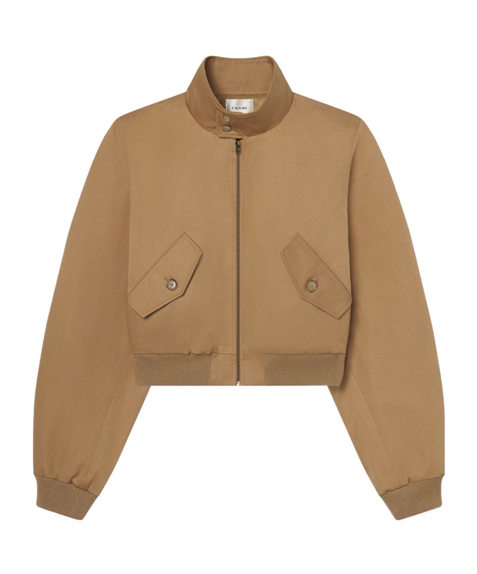 Frame Long Sleeve Casual Jacket In Brown