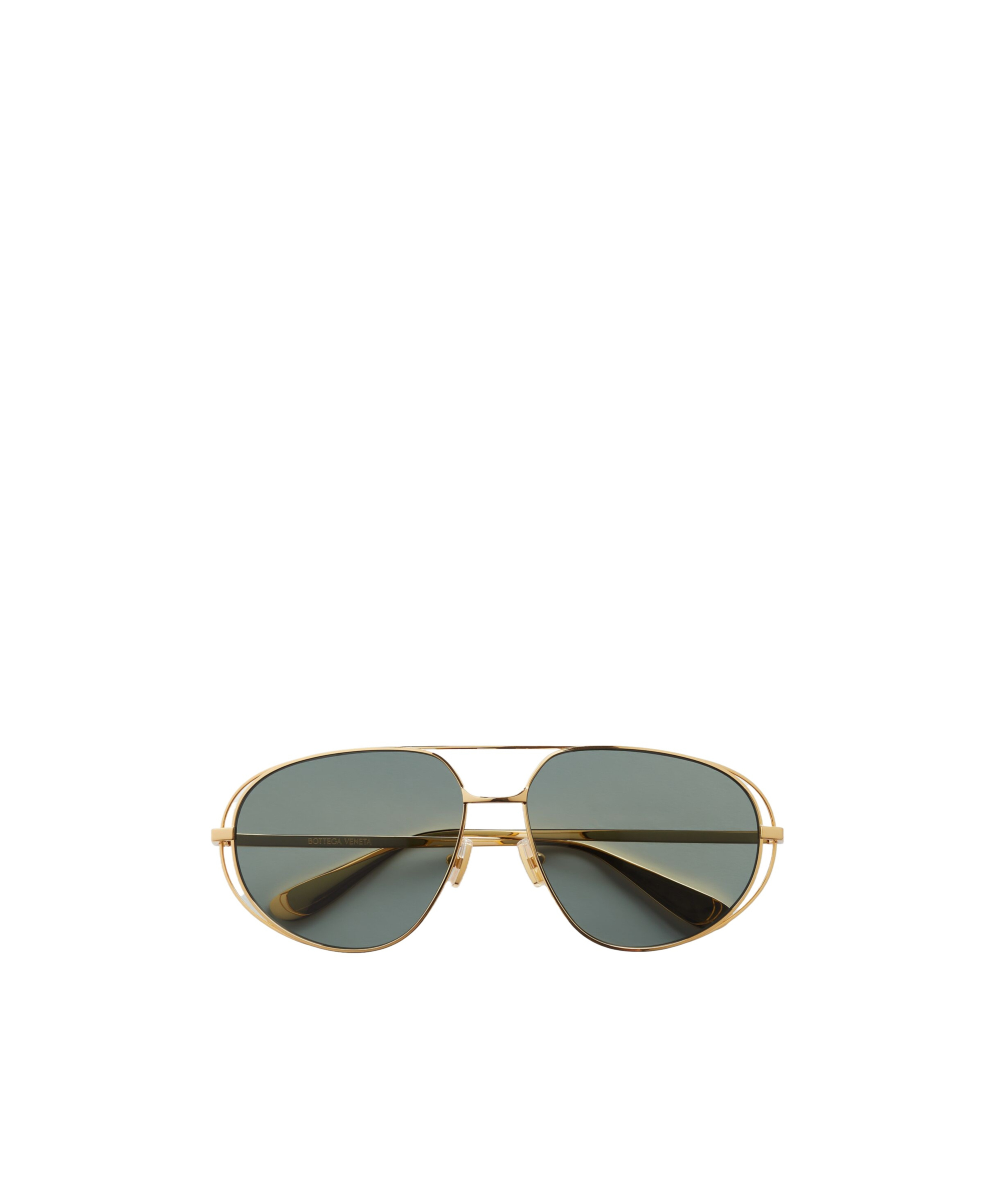 Bottega Veneta Classic Aviator Sunglasses In Gray