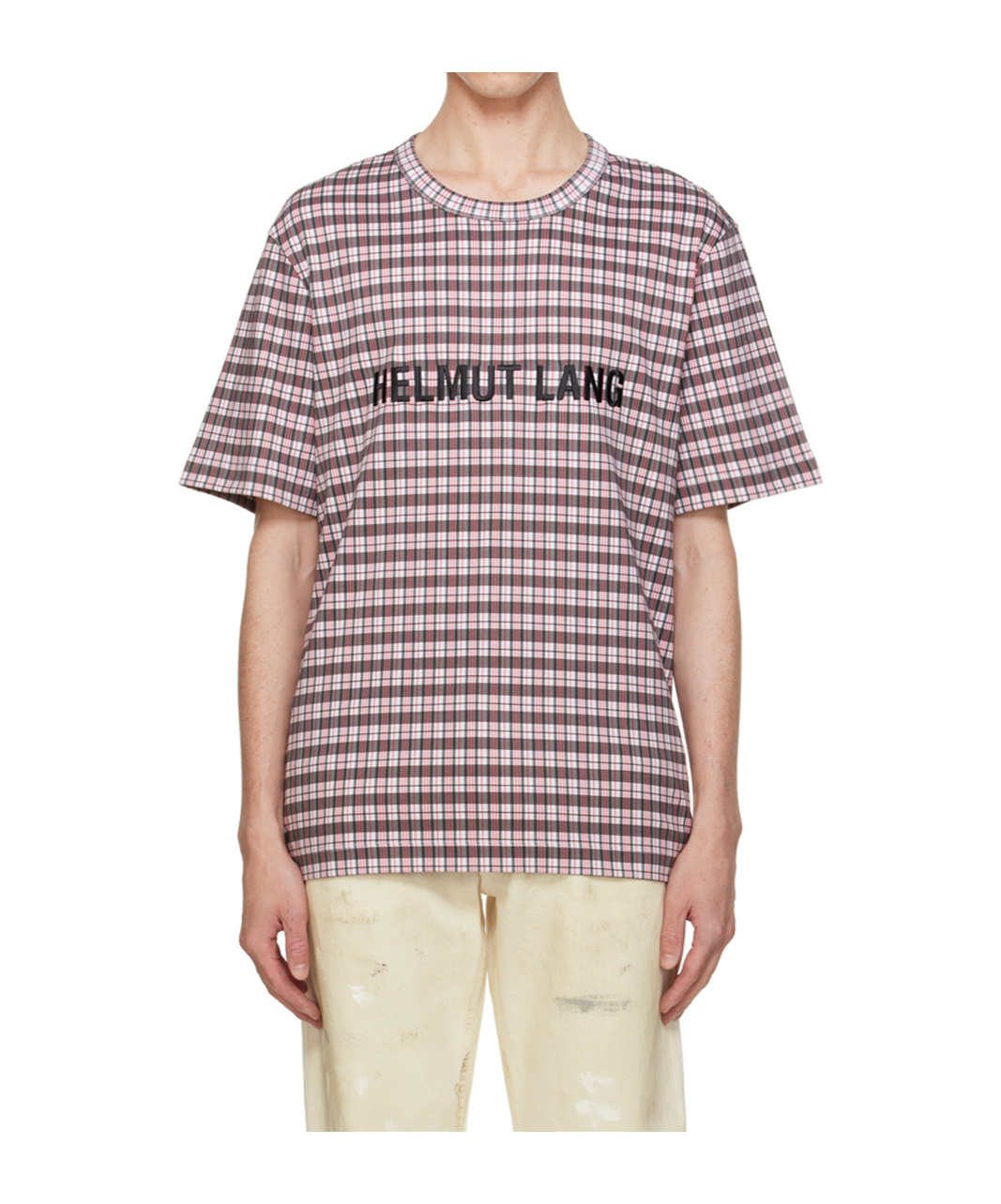 Helmut Lang Round Collar Logo T-shirt In Multicolor