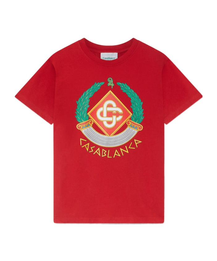 Casablanca Casa Crest Printed T-shirt In Red