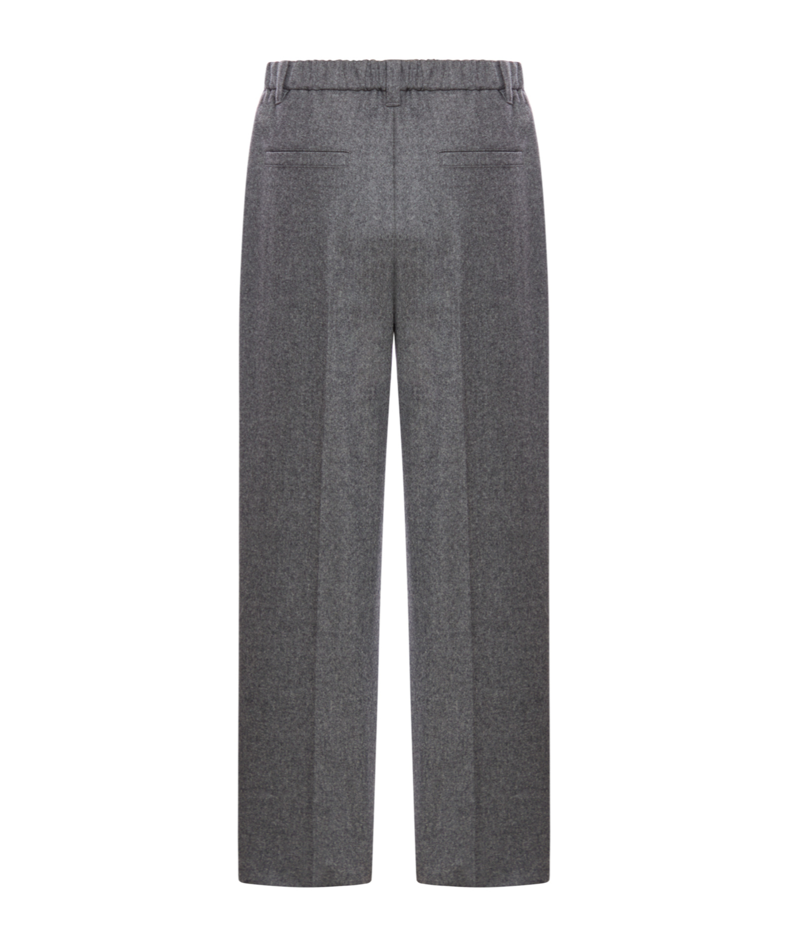 Brunello Cucinelli Grey Pants With Elastic Waistband In Wool And Cashmere Woman In Black