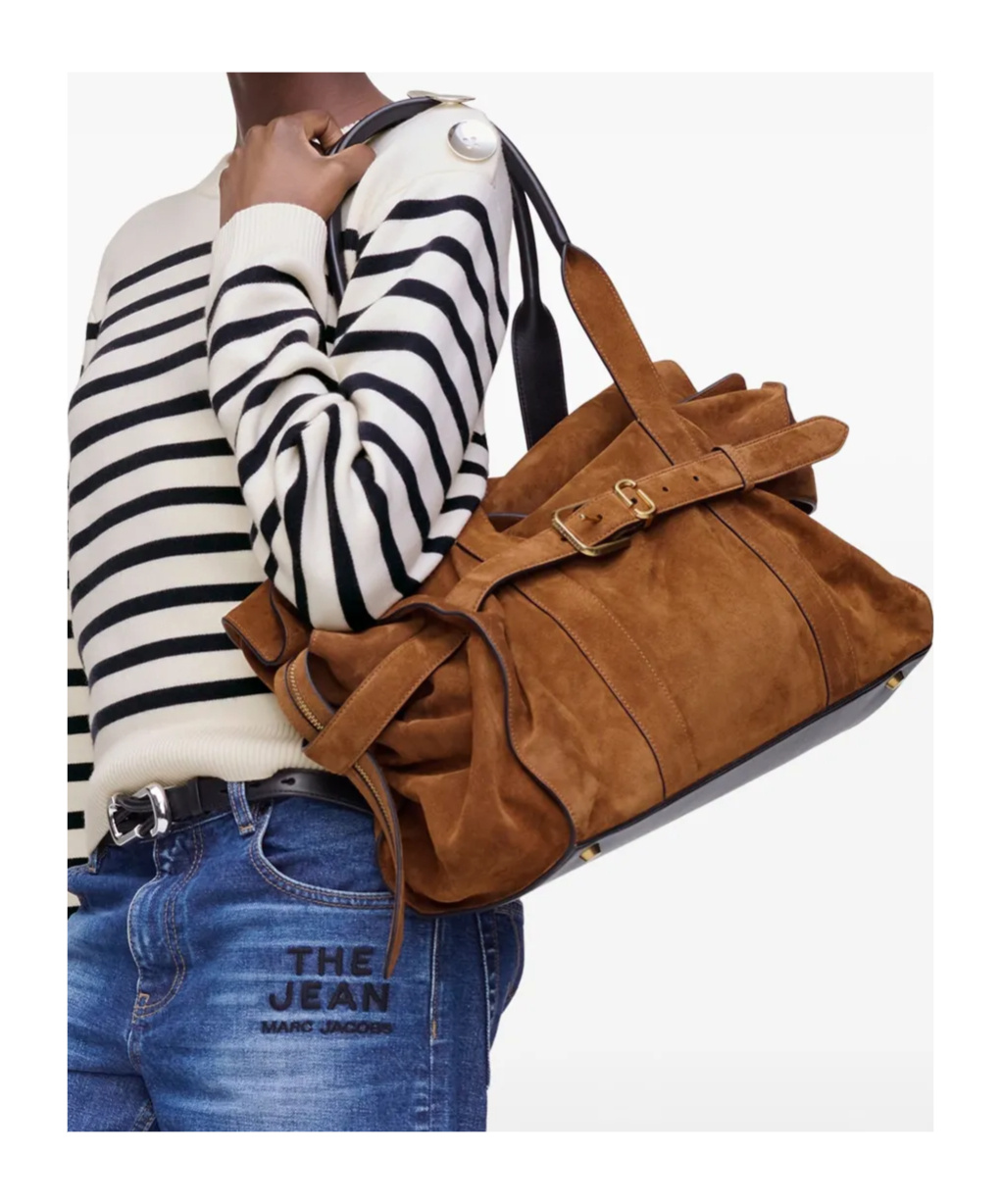 Marc Jacobs The Suede Dakota Tote In Brown