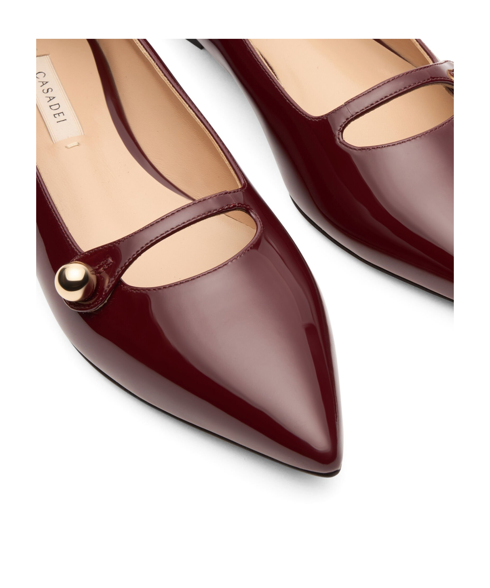 Shop Casadei Ballet Flats In Brown