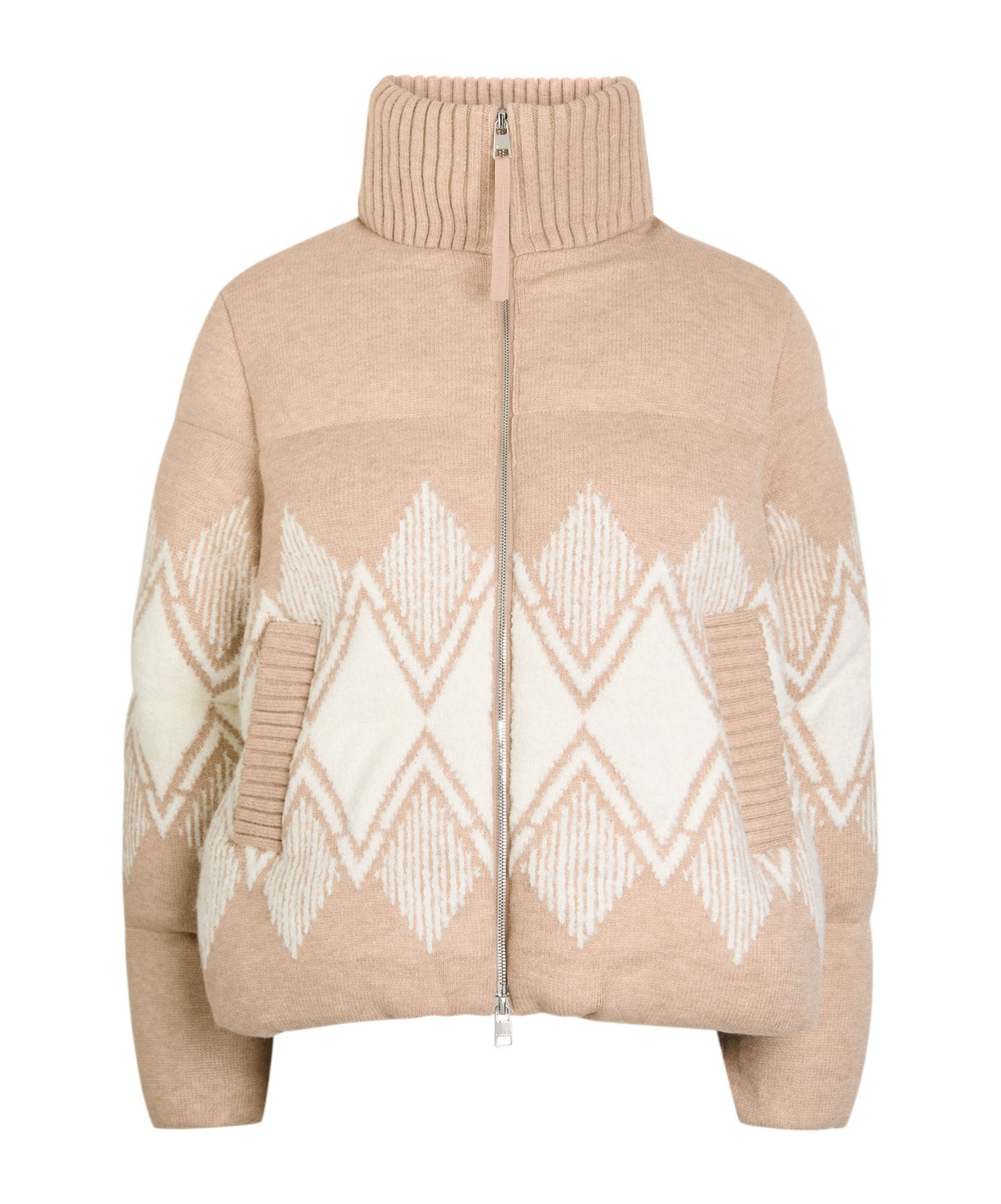 Varley Isle Padded Knit Jacket In Nude