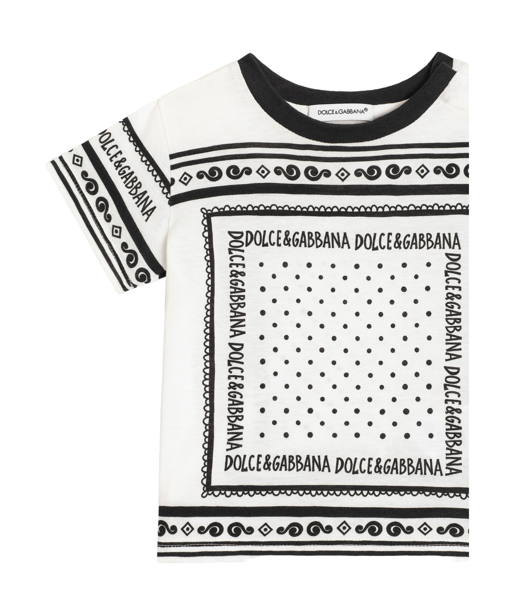 Dolce & Gabbana Bandana Printed Jersey T-shirt In White