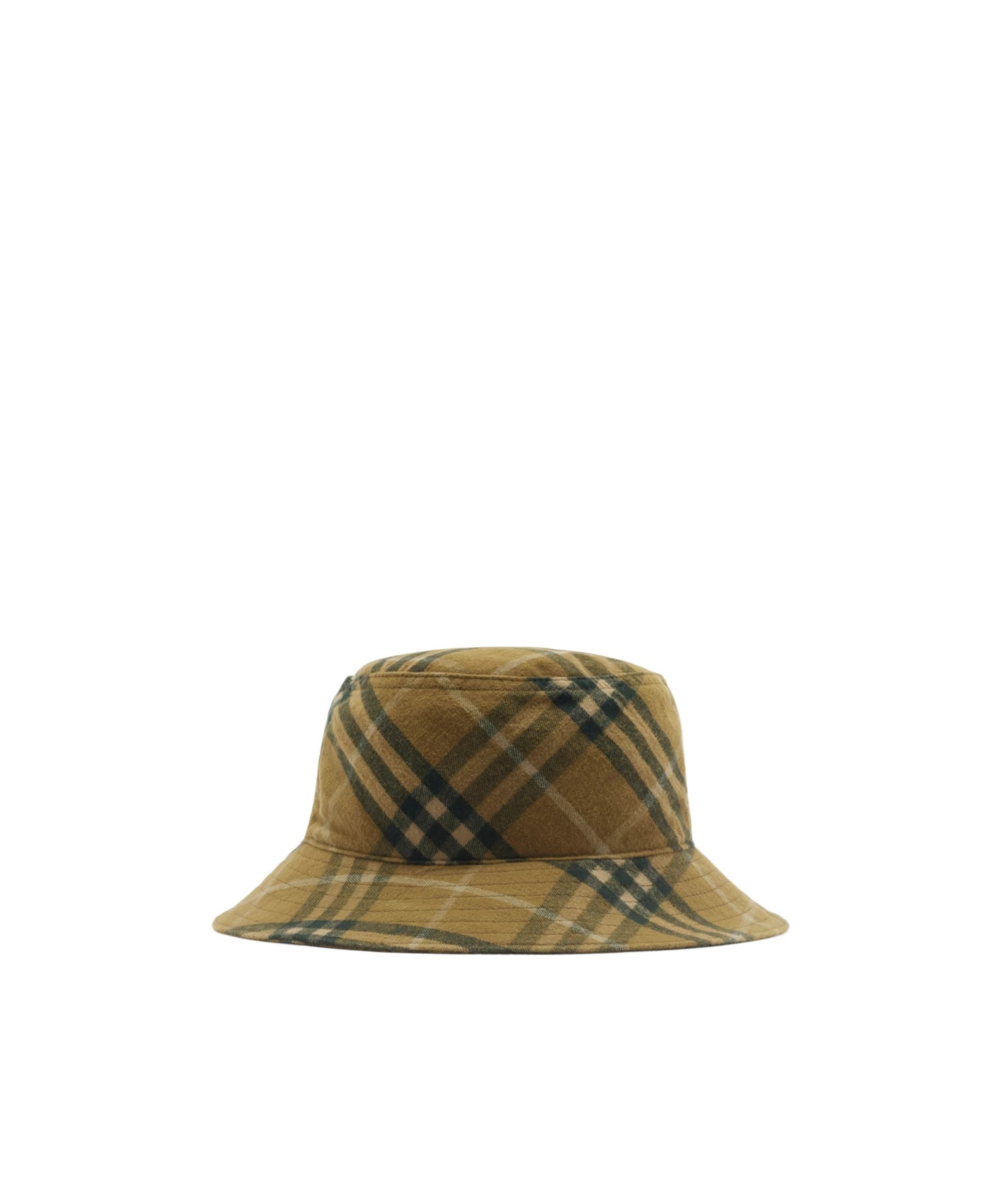 Burberry Checkered Cotton Bucket Hat In Green