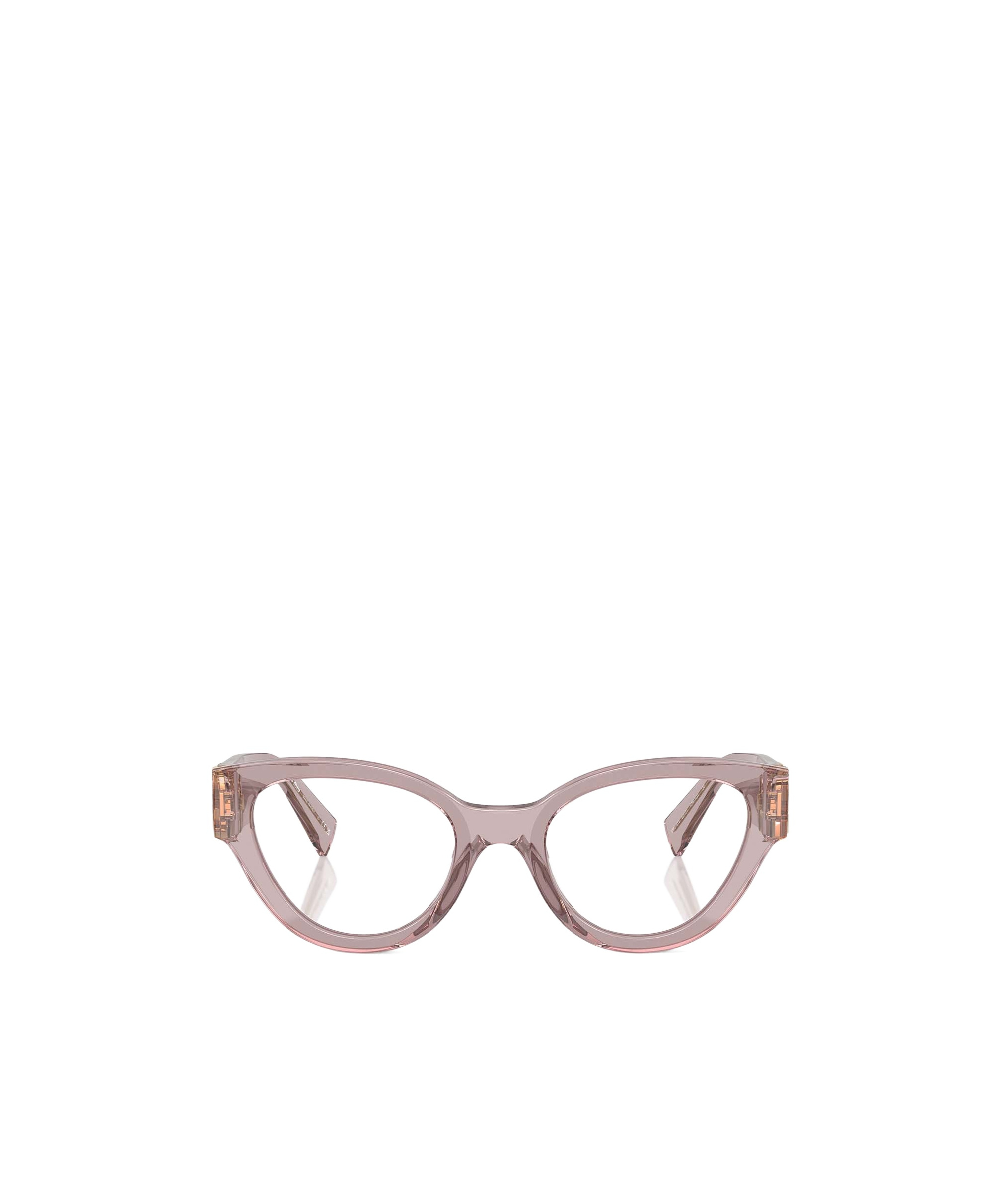 Miu Miu Logo Flat Mirror In Nude