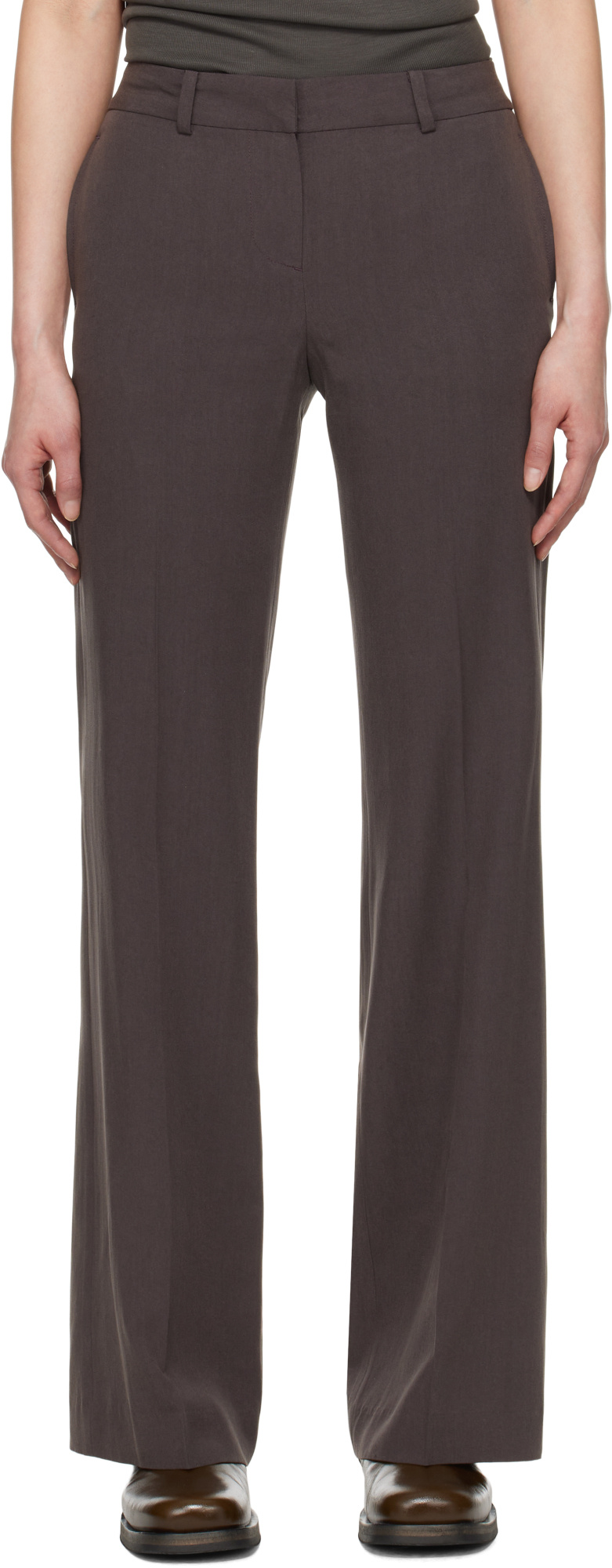 Our Legacy Brown Hip Trousers In Black