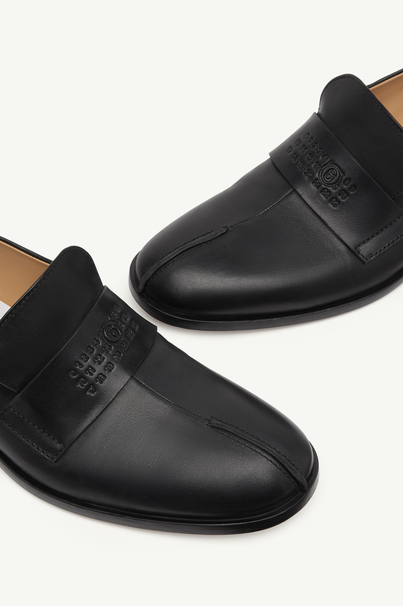 Mm6 Maison Margiela New Classic Stitch Moccasins In Black