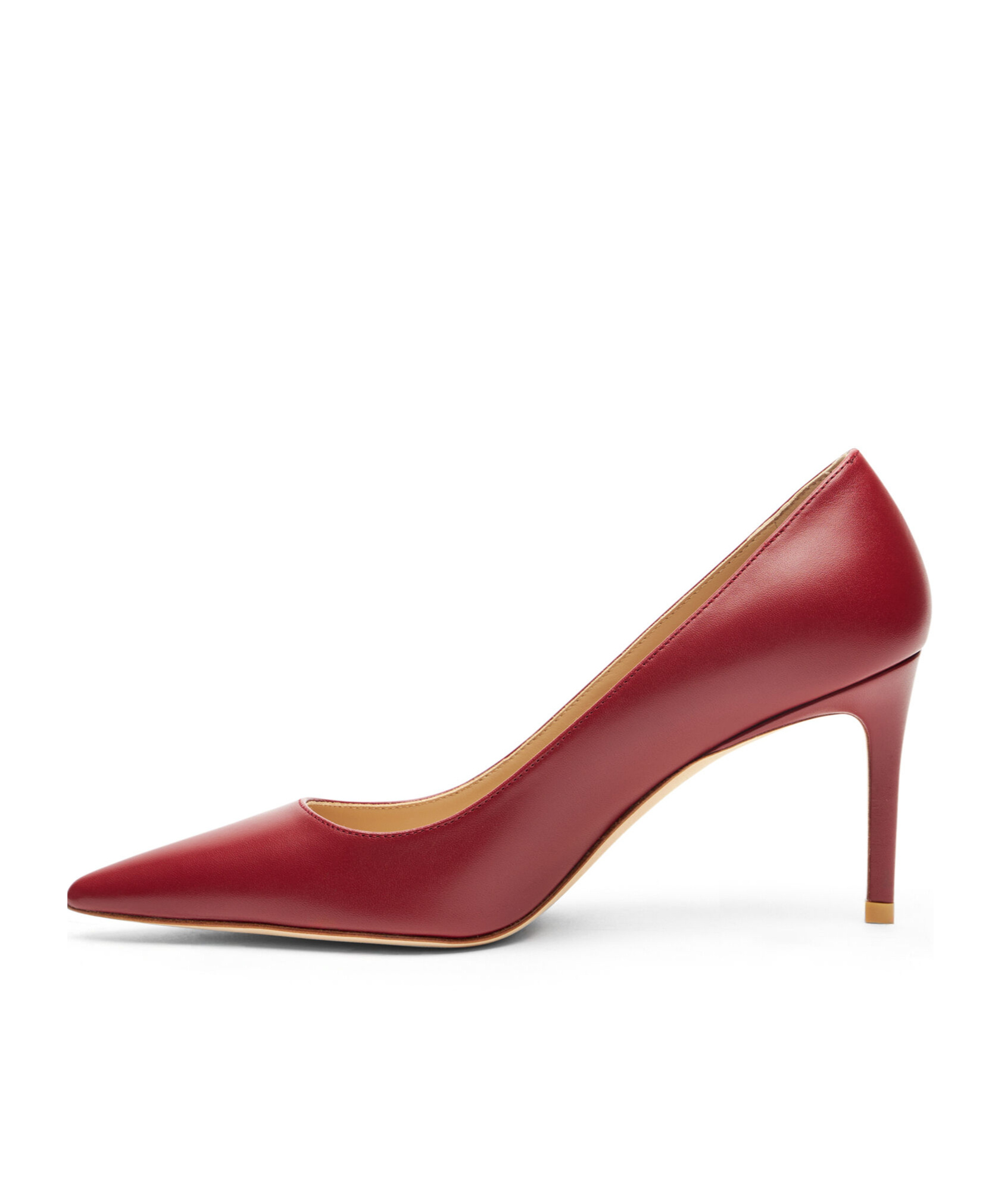Stuart Weitzman Stuart 85mm Leather Pumps In Red