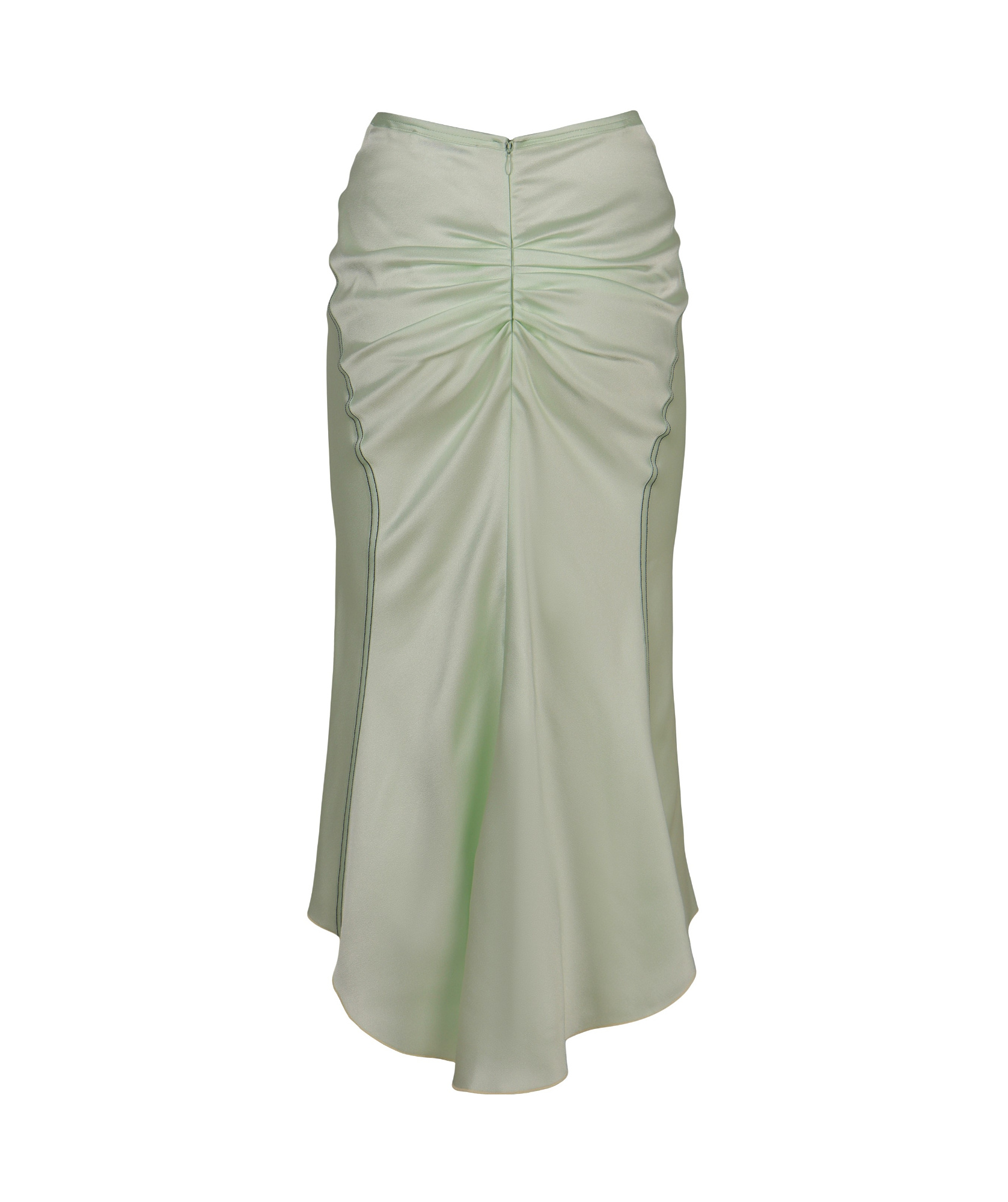 Victoria Beckham Crepe Midi Skirt In Green
