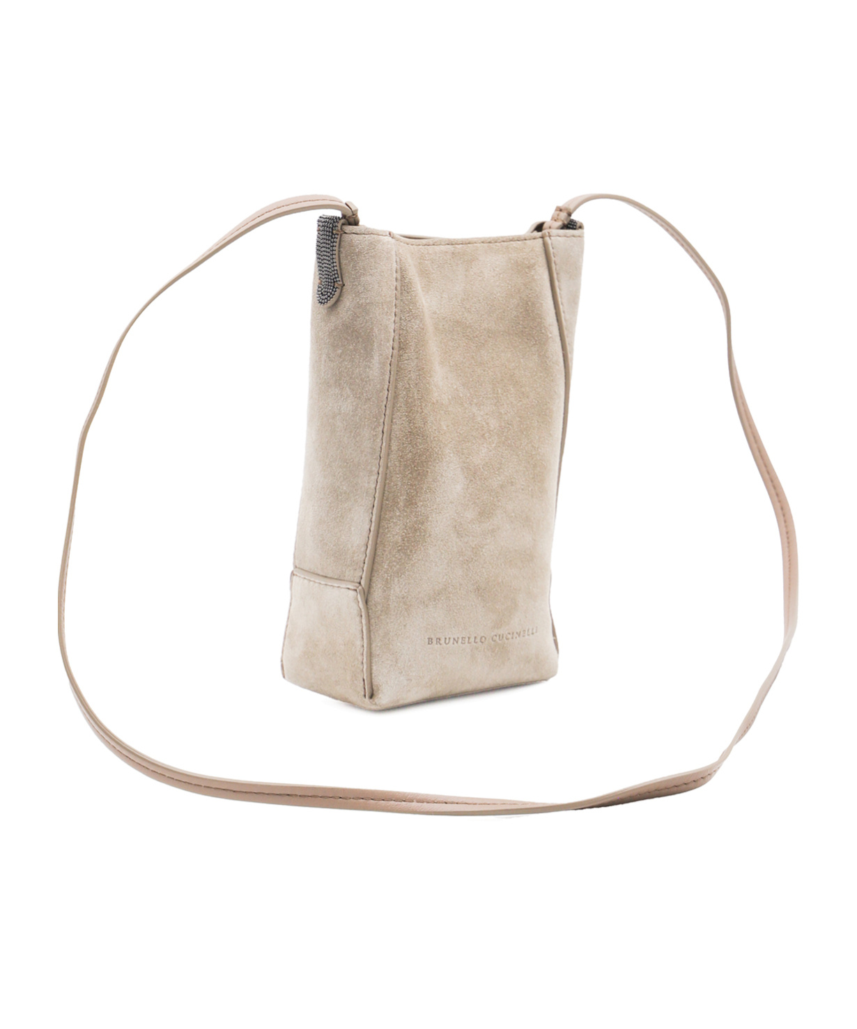 Brunello Cucinelli Suede Shoulder Bag In Brown
