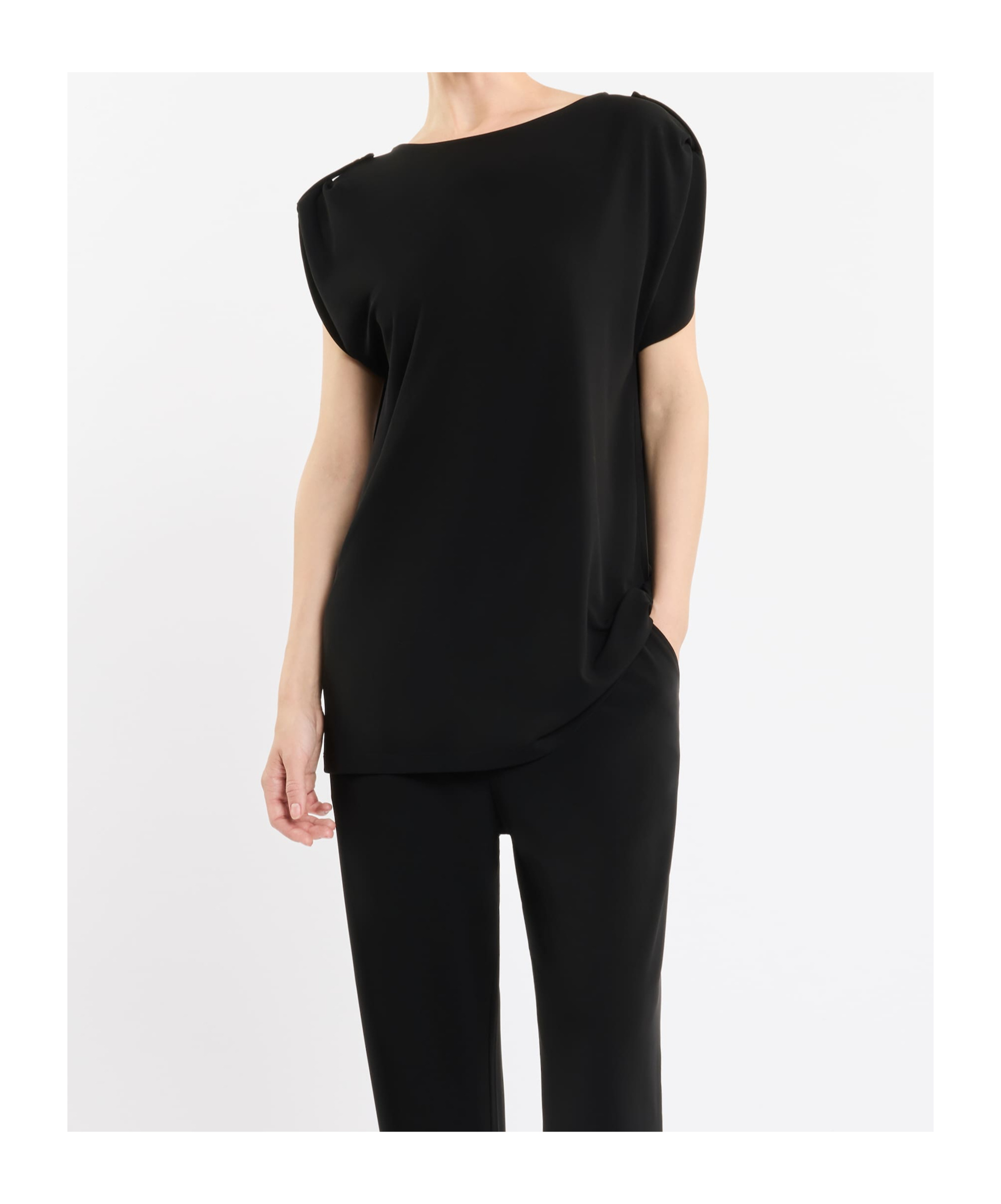 Fay Short-sleeved Blouse In Black