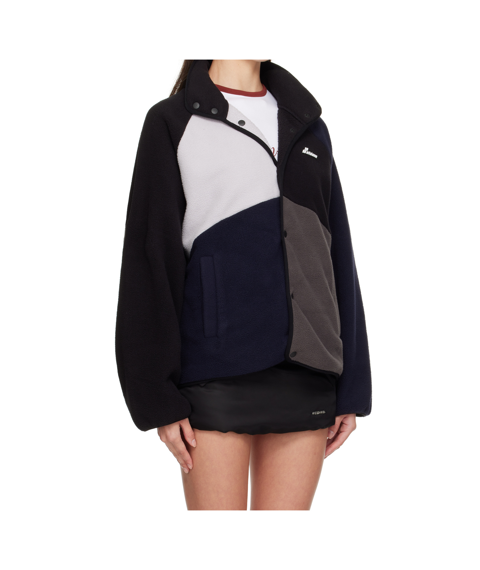 We11 Done Multicolor Colorblock Fleece Jacket In Multi