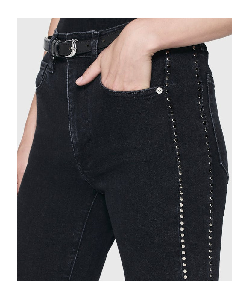 Frame Belt-loop Jeans In Black