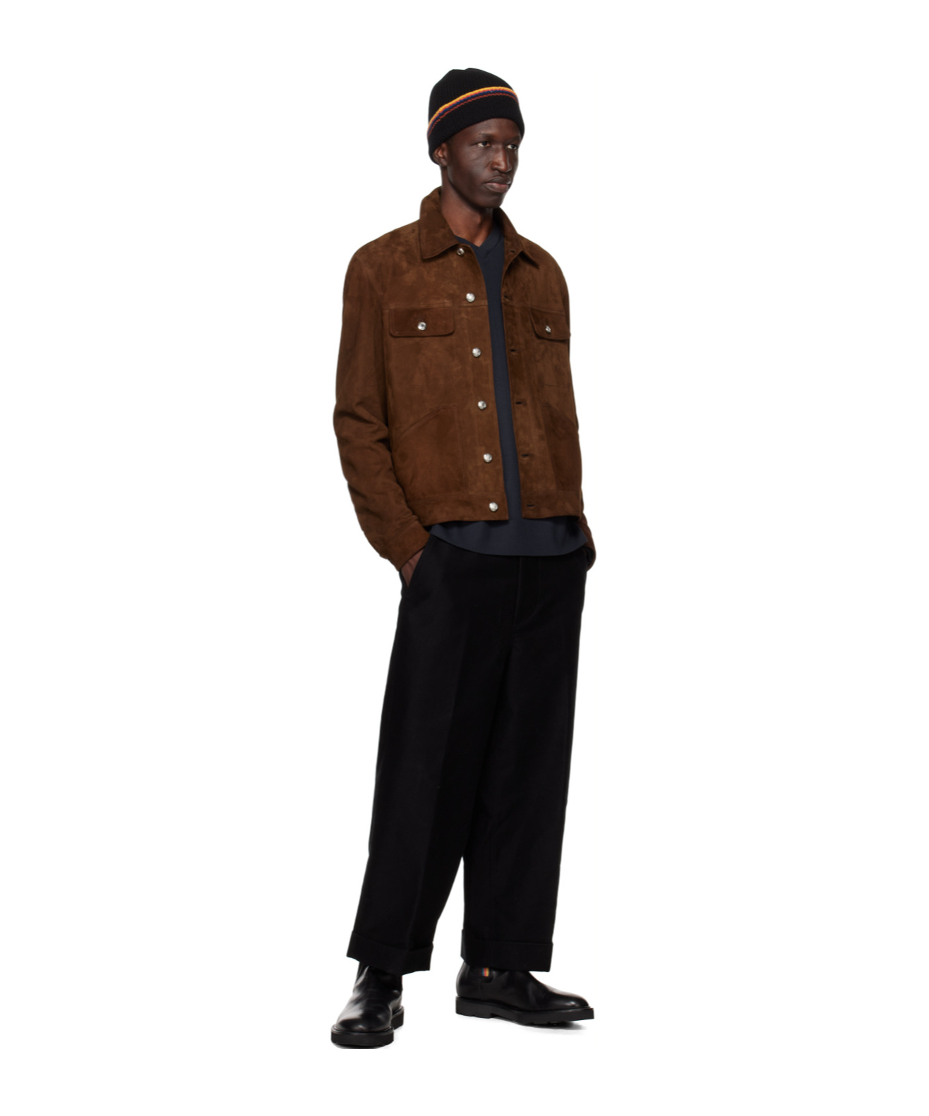 PAUL SMITH LONG-SLEEVED SUEDE JACKET