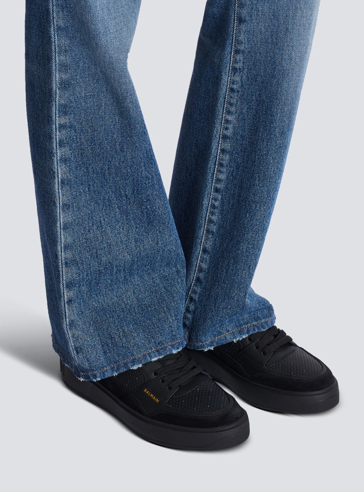 Balmain B-court Flip Sneakers In Black