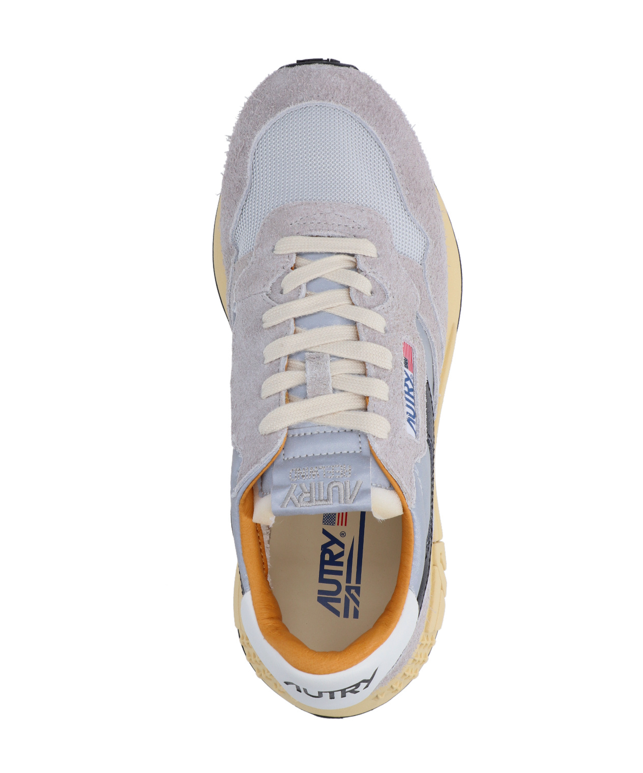 Autry Gray Suede And Nylon Reelwind Low Sneakers And Space In Gray