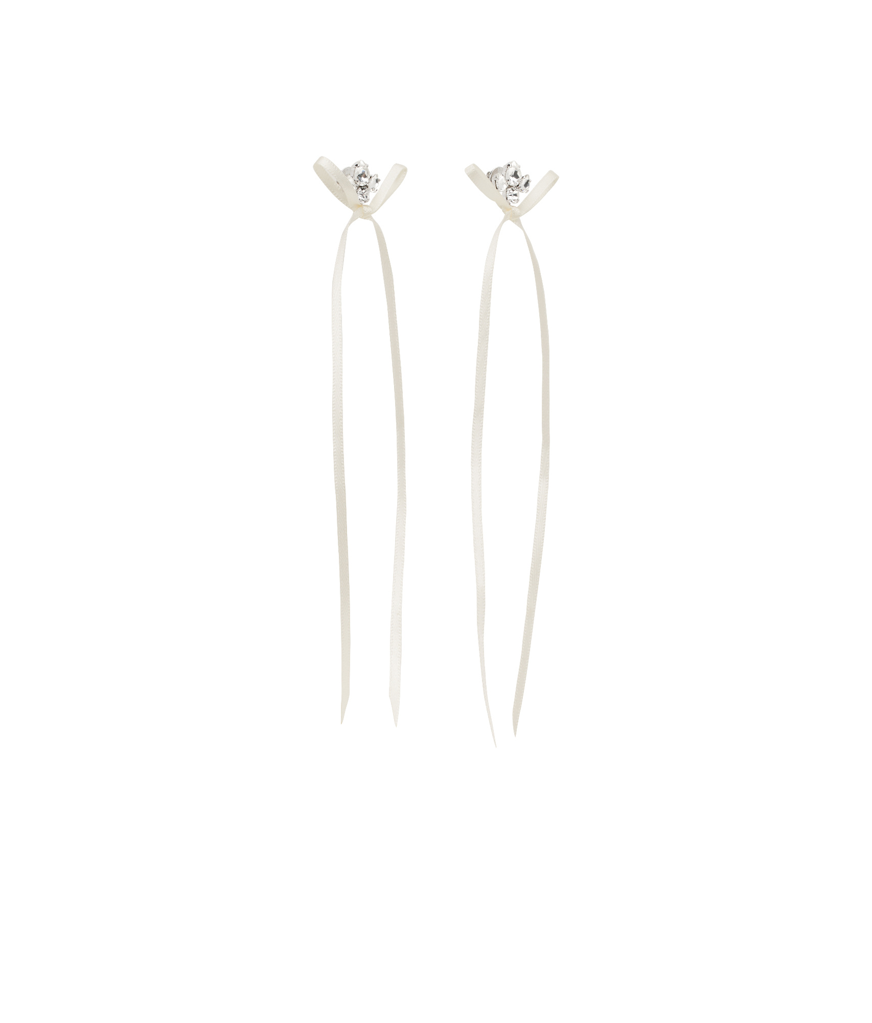 Simone Rocha Bow Stud Earrings In White