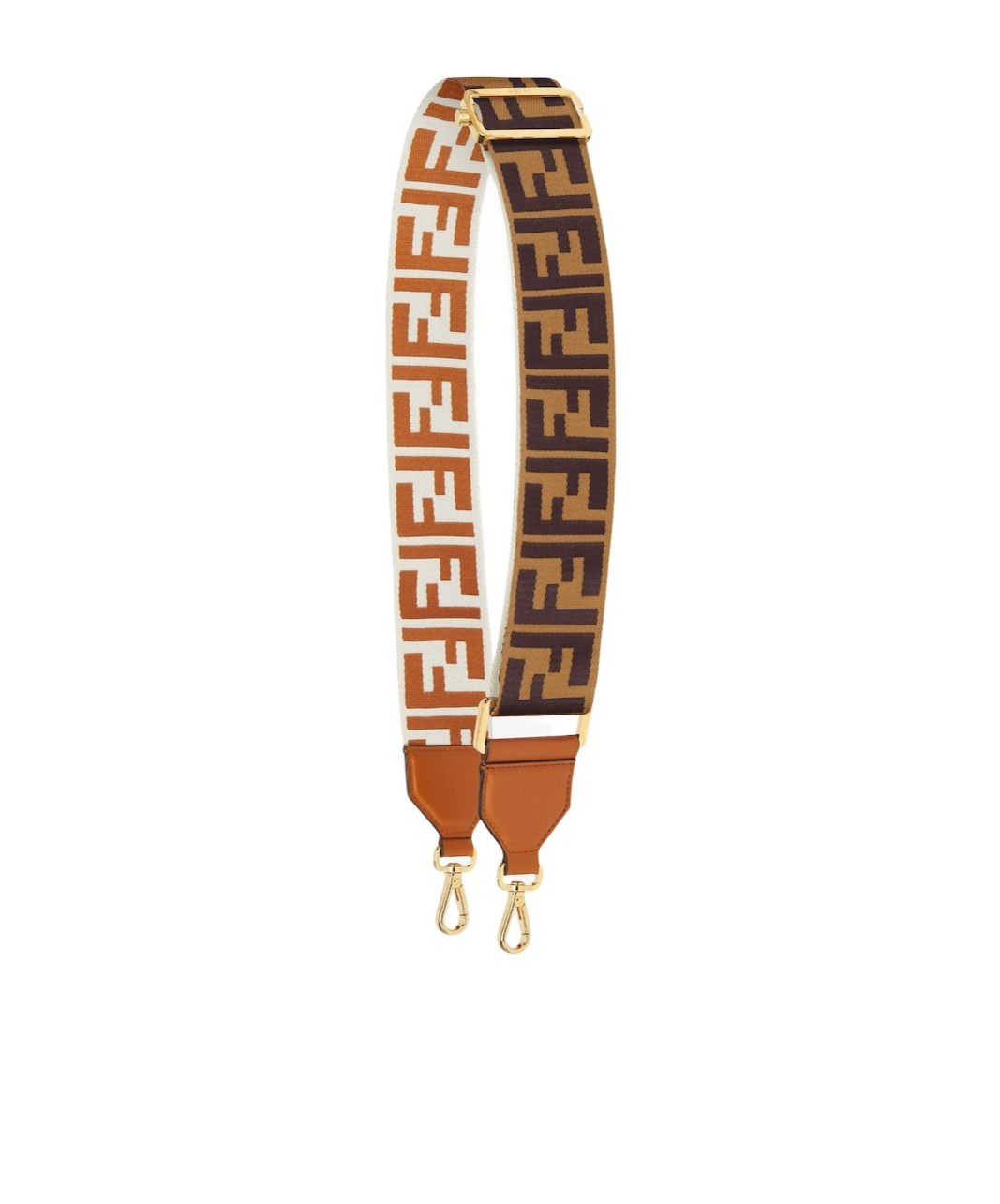 Fendi Logo Pattern Double-sided Belt In Brown