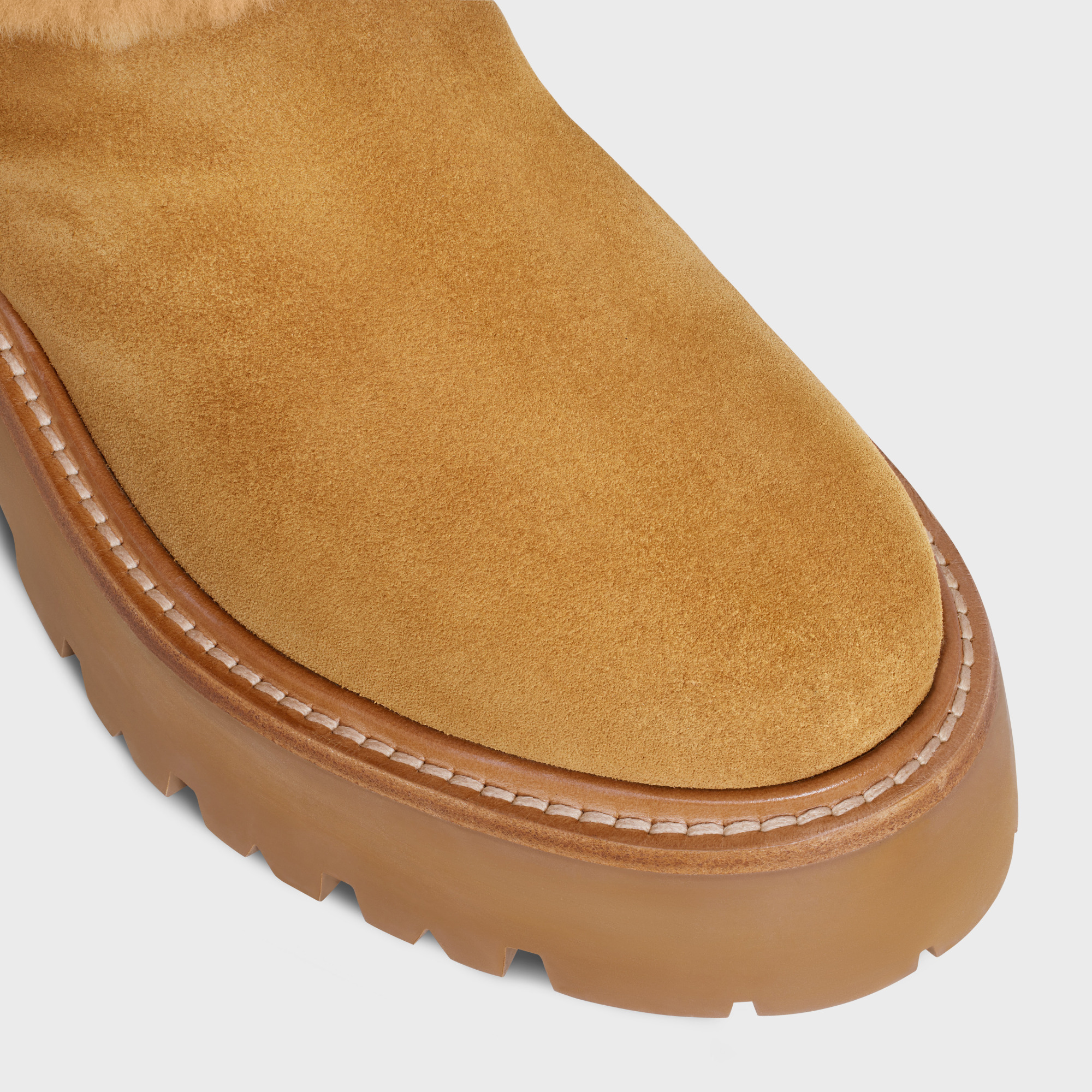 Celine Bow Knot Decorative Short Boots In Brown