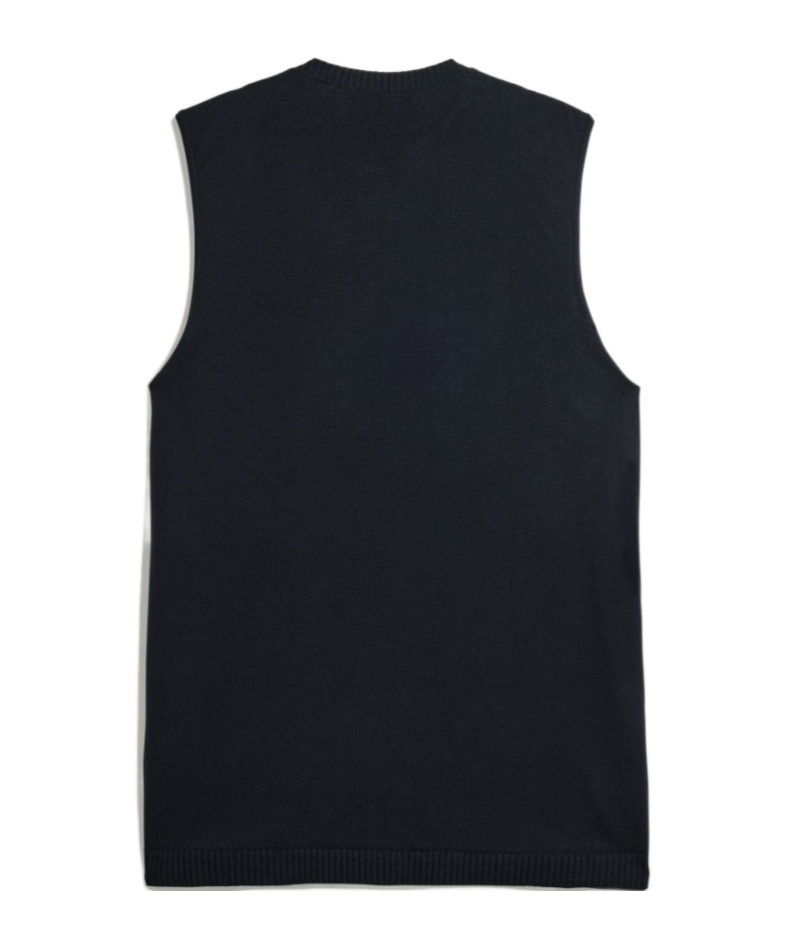 Y-3 Embossed-logo Knitted Vest In Black