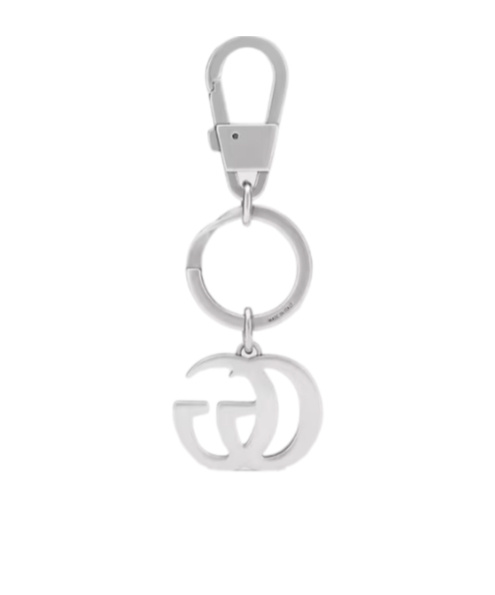 Gucci Double G Keychain In White