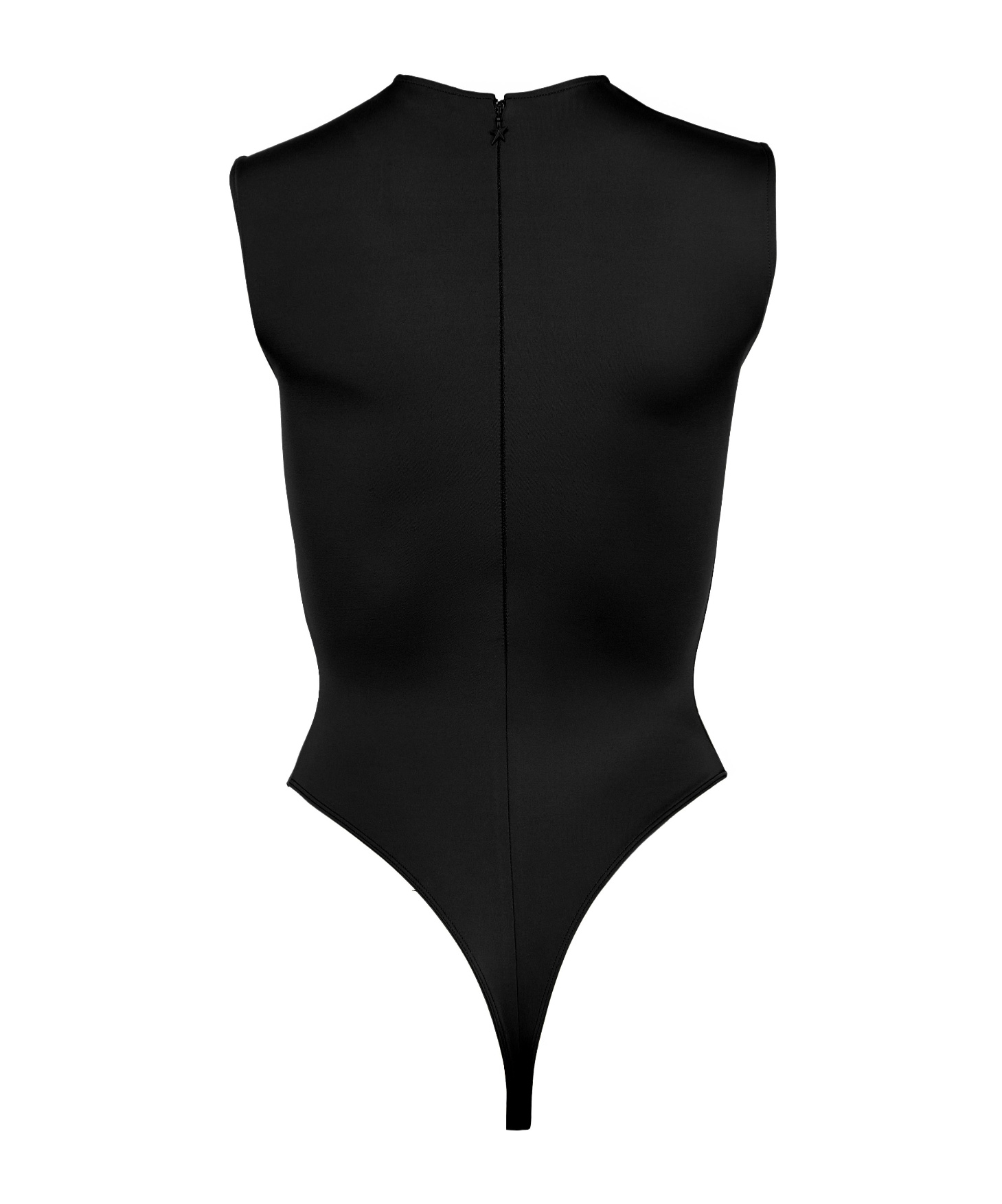 Mugler Round-neck Sleeveless Jumpsuit In Black