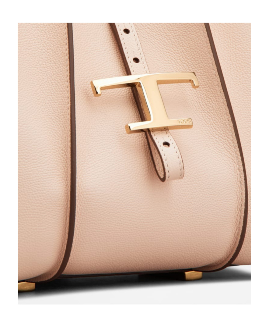 Shop Tod's Timeless Logo Plaque Tote Bag In Nude