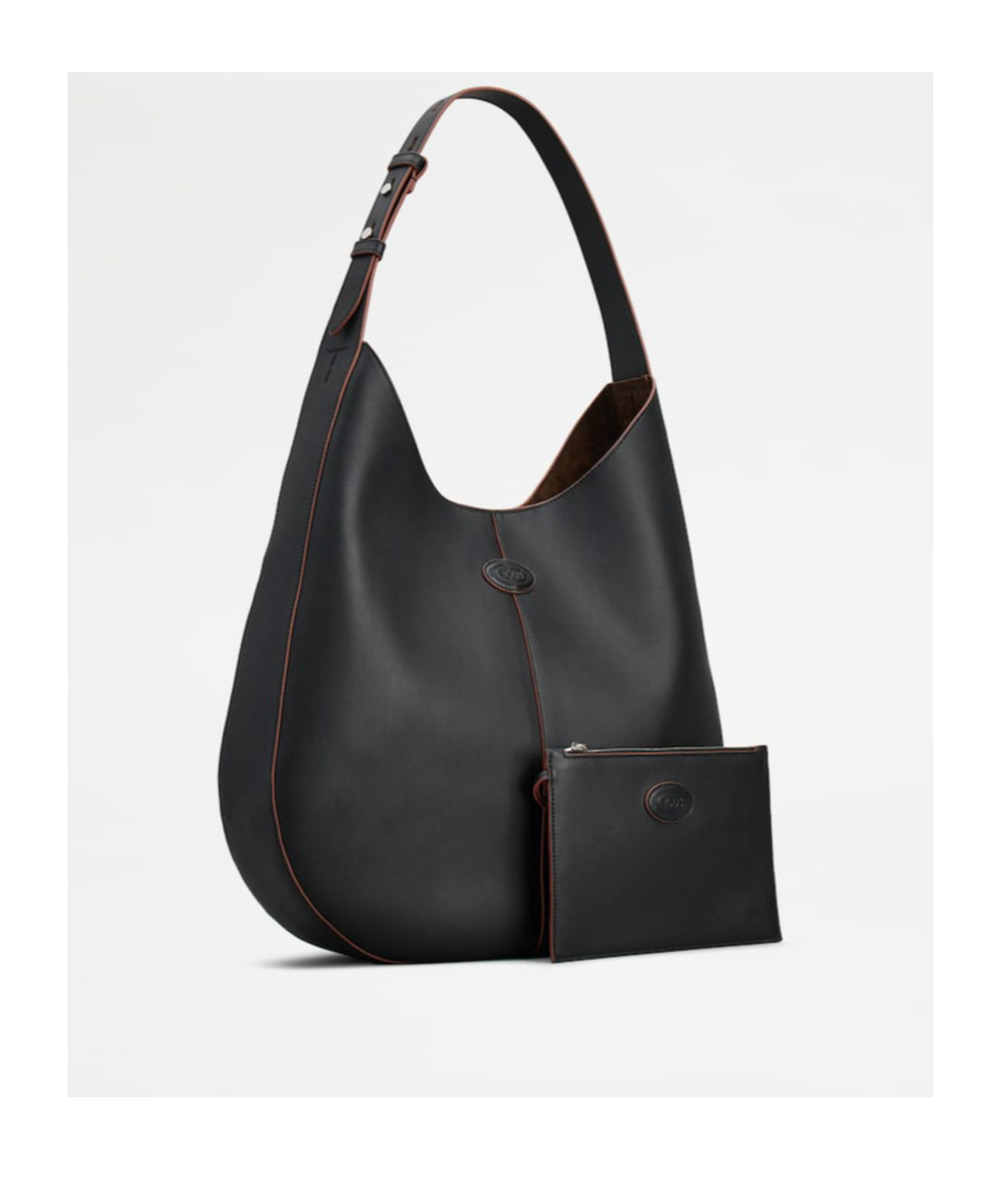 Tod's Di Bag Medium Leather Hobo Bag In Black