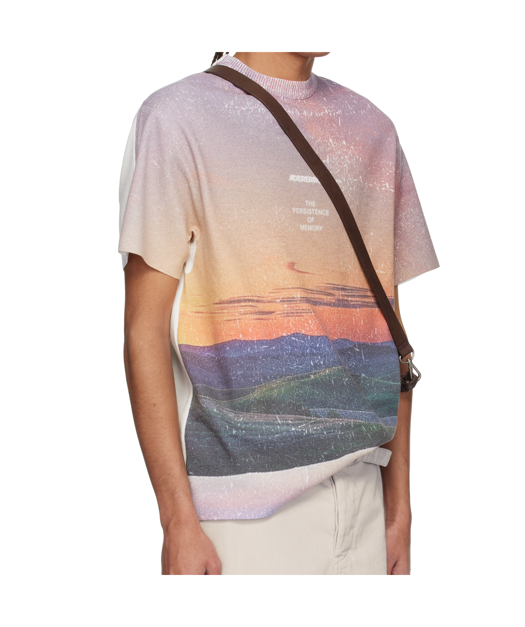 Ader Error Round Neck Short Sleeve T-shirt In Nude