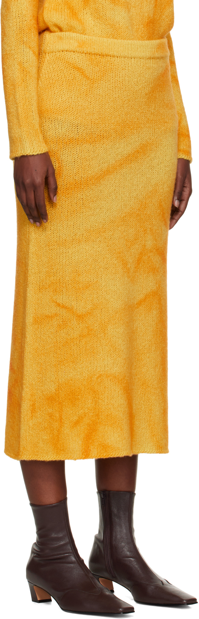 Gabriela Hearst Elastic Waist Skirt In Yellow