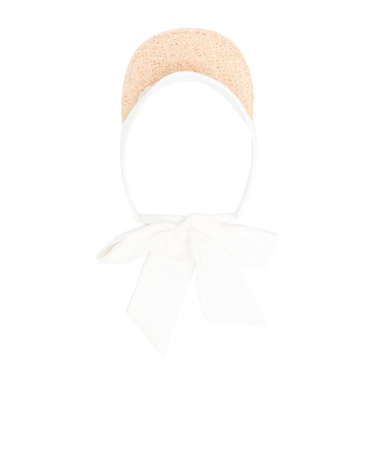 RUSLAN BAGINSKIY STRAW AND LINEN VISOR RUSLAN