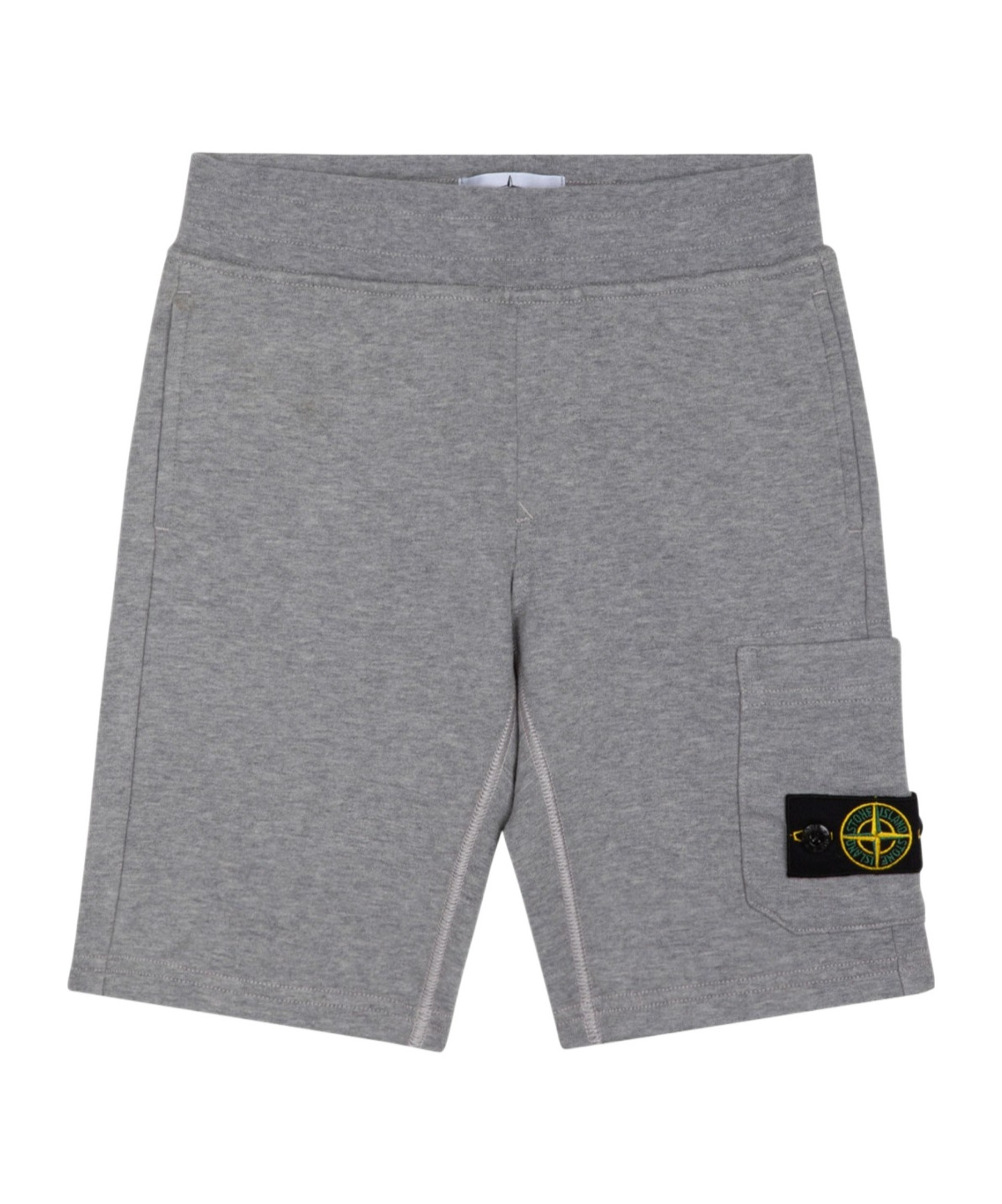 Stone Island Elastic Waistband Shorts In Gray