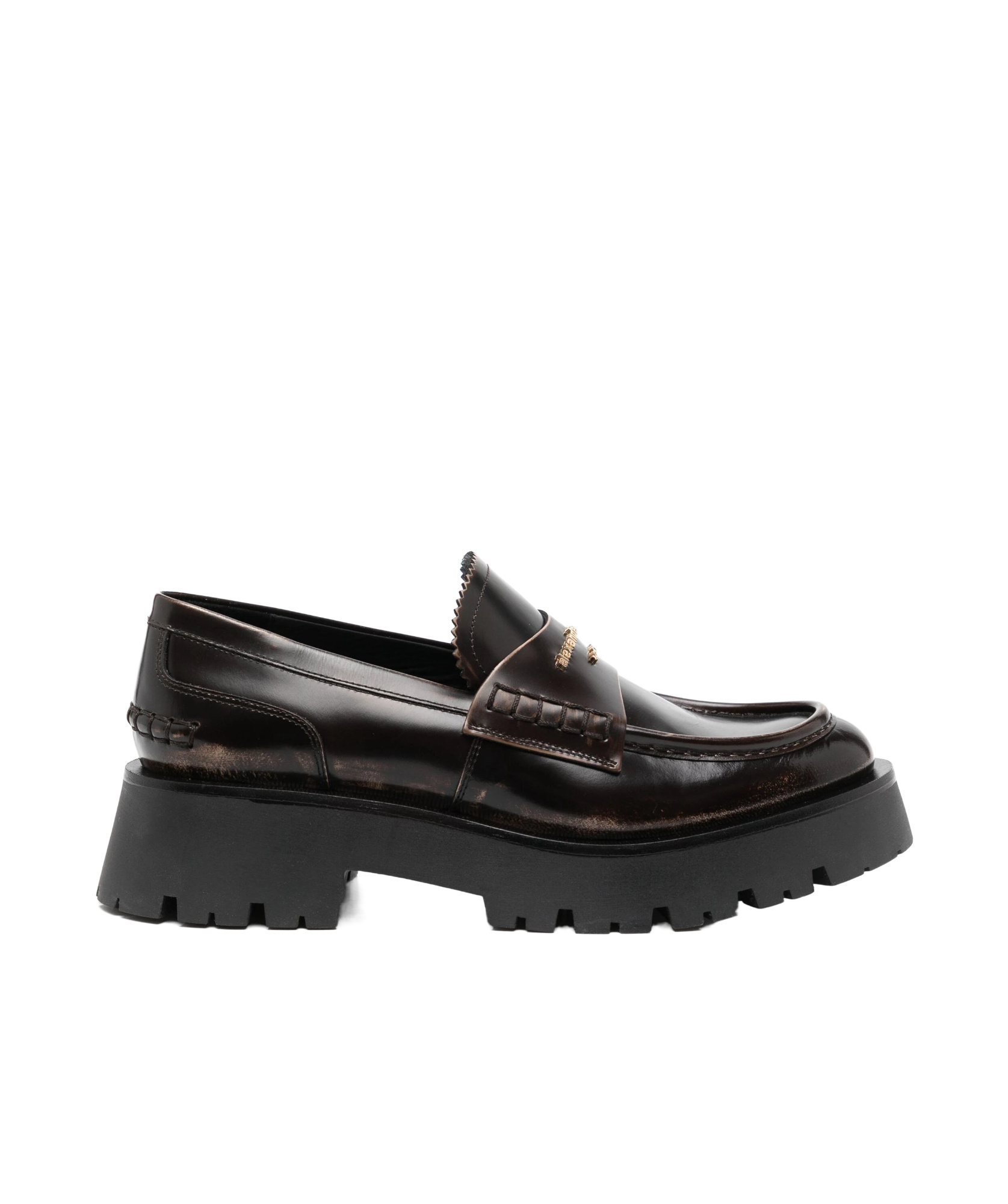 Alexander Wang Carter 45mm Mid-heel Leather Loafers In Black