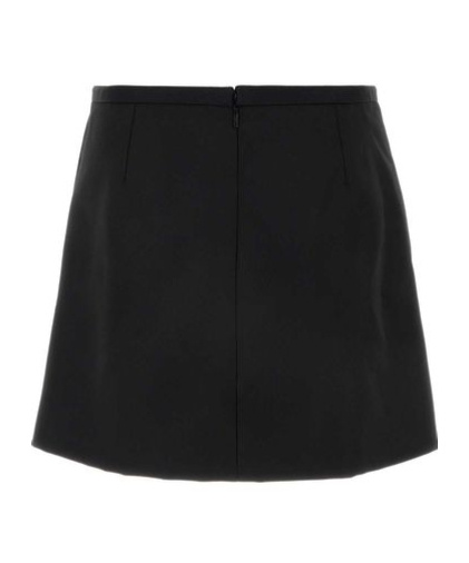 Shop Versace Zip-up Mini Skirt In Black
