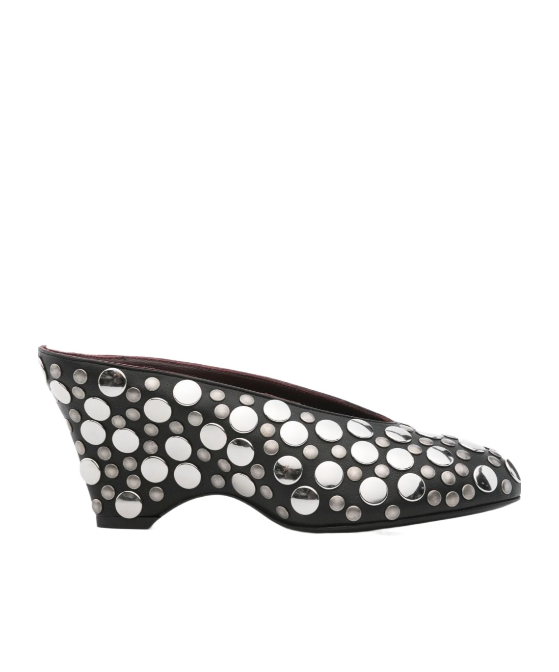 Khaite 70mm Metallic-studded Heeled Mules In Black