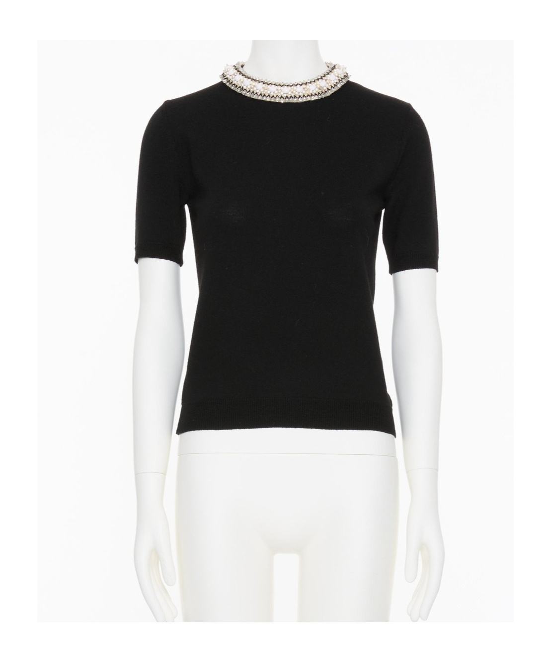 Valentino Embroidery Wool Sweater In Black